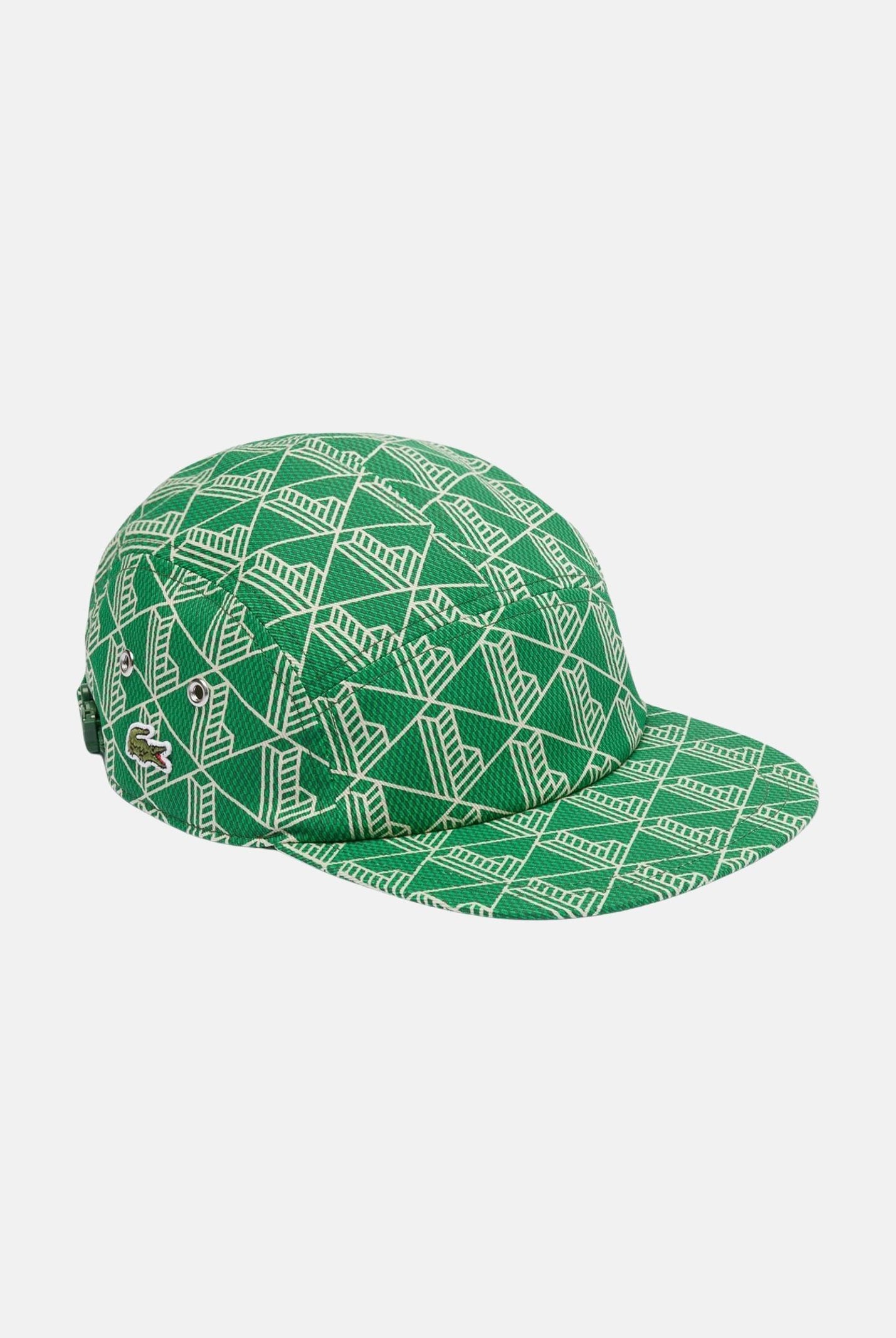 LACOSTE Cappello con visiera verde per uomo e donna caratterizzato da stampa monogram RK0763 HEI LACOSTE
