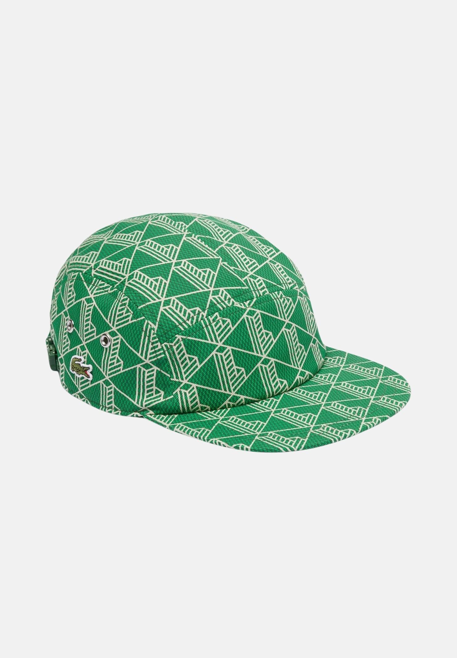 LACOSTE Cappello con visiera verde per uomo e donna caratterizzato da stampa monogram RK0763 HEI LACOSTE