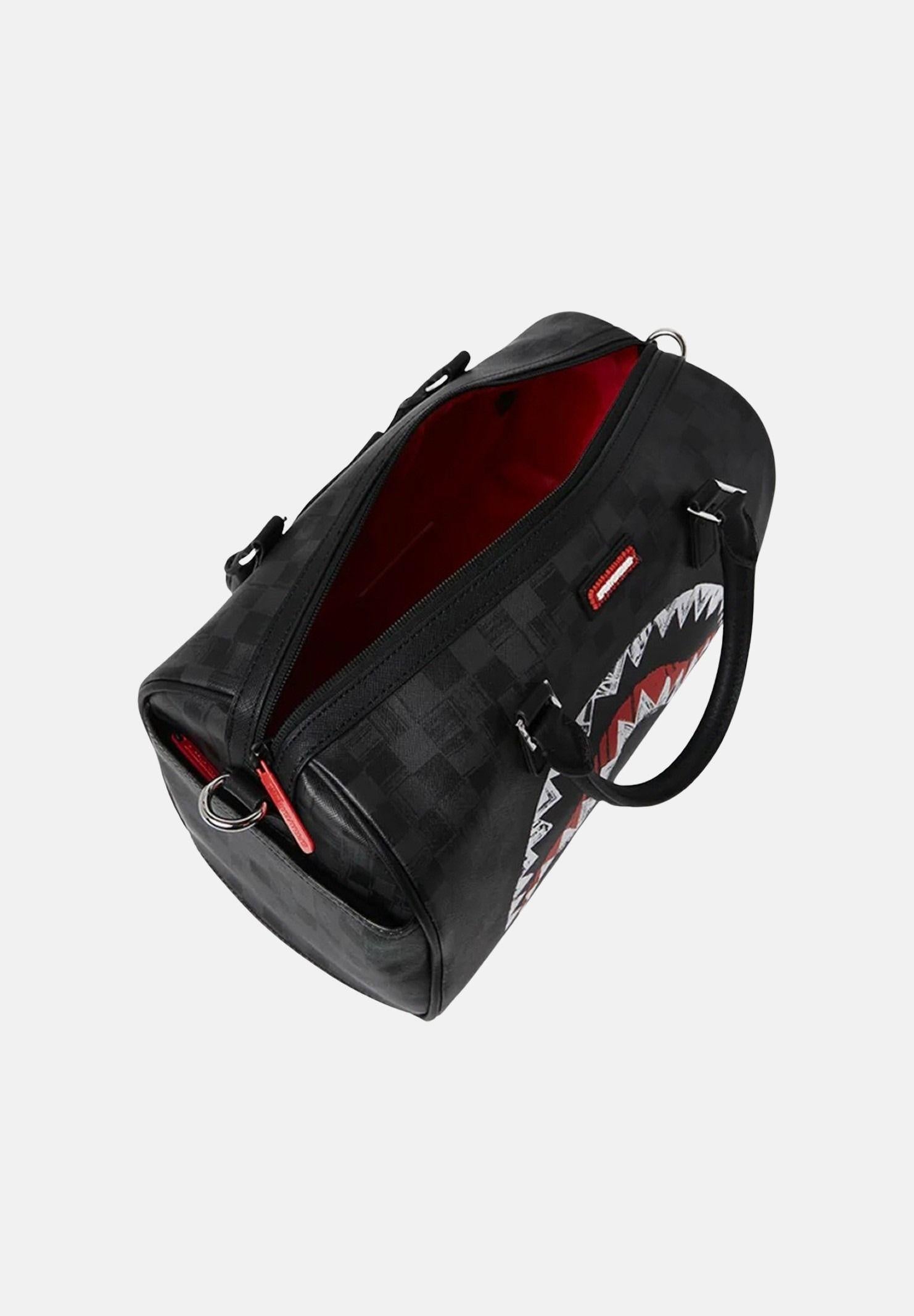SPRAYGROUND Borsone SCRIBBLE SHARK MINI DUFFLE nero per uomo e donna 910D8347NSZ . SPRAYGROUND