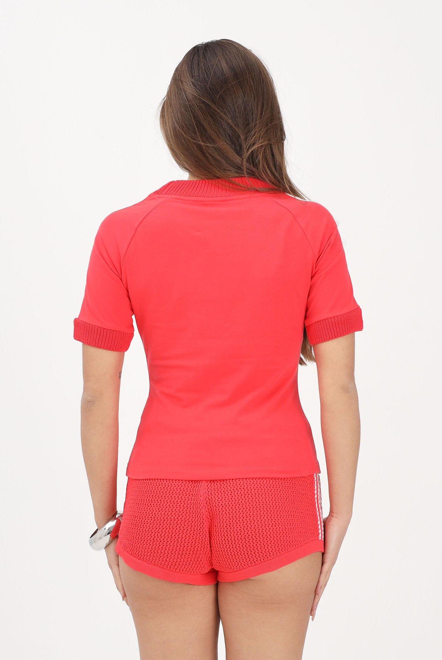 ADIDAS ORIGINALS T-shirt a manica corta Cali corallo da donna KD4318 . ADIDAS ORIGINALS