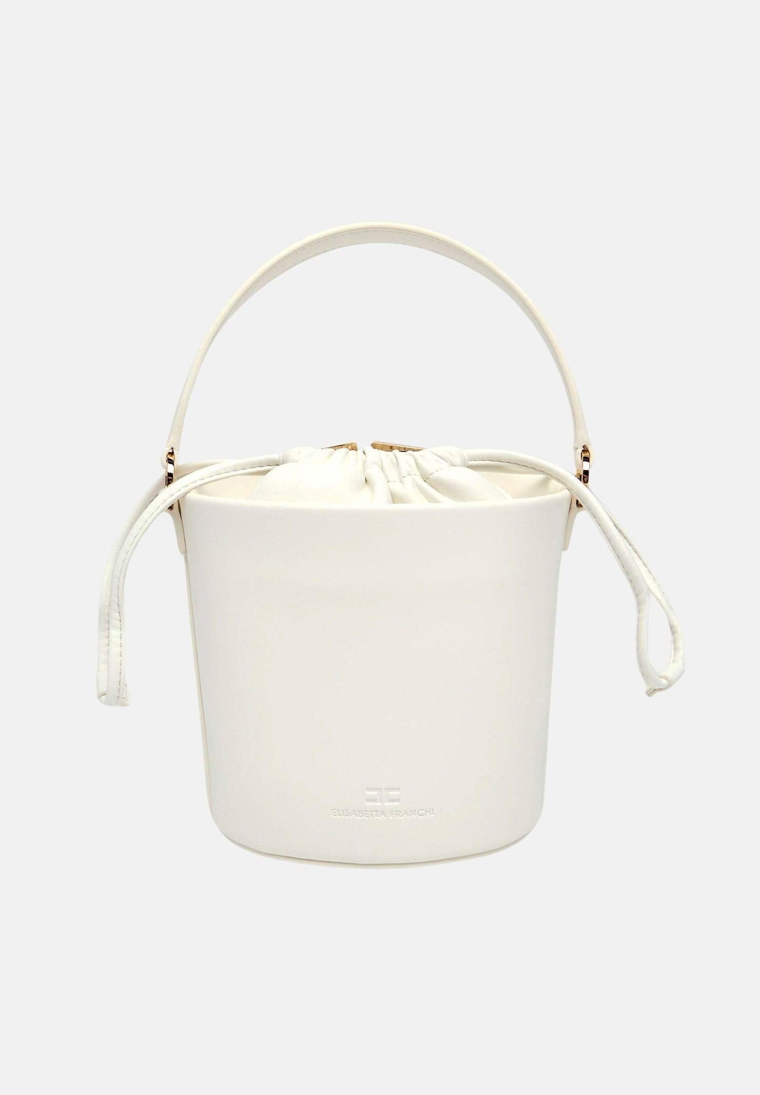 ELISABETTA FRANCHI Borsa a secchiello avorio da donna BS92A61E2 360 ELISABETTA FRANCHI