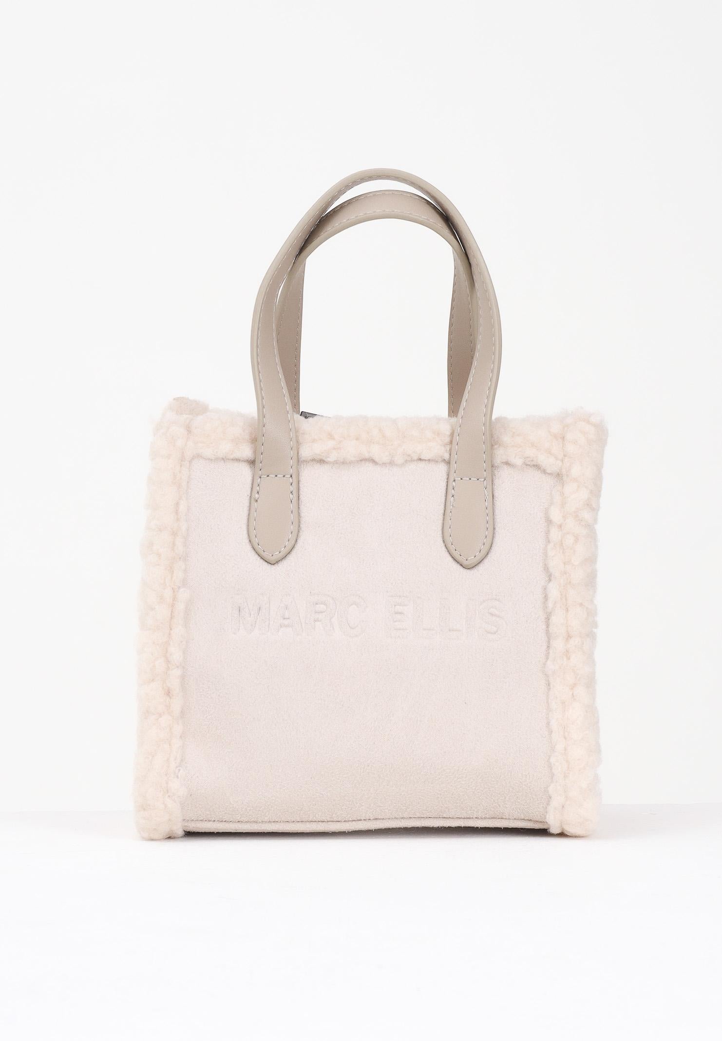 MARC ELLIS Borsa a mano Buby Suede S in morbido suede beige da donna BUBY-SUEDE-S TA MARC ELLIS