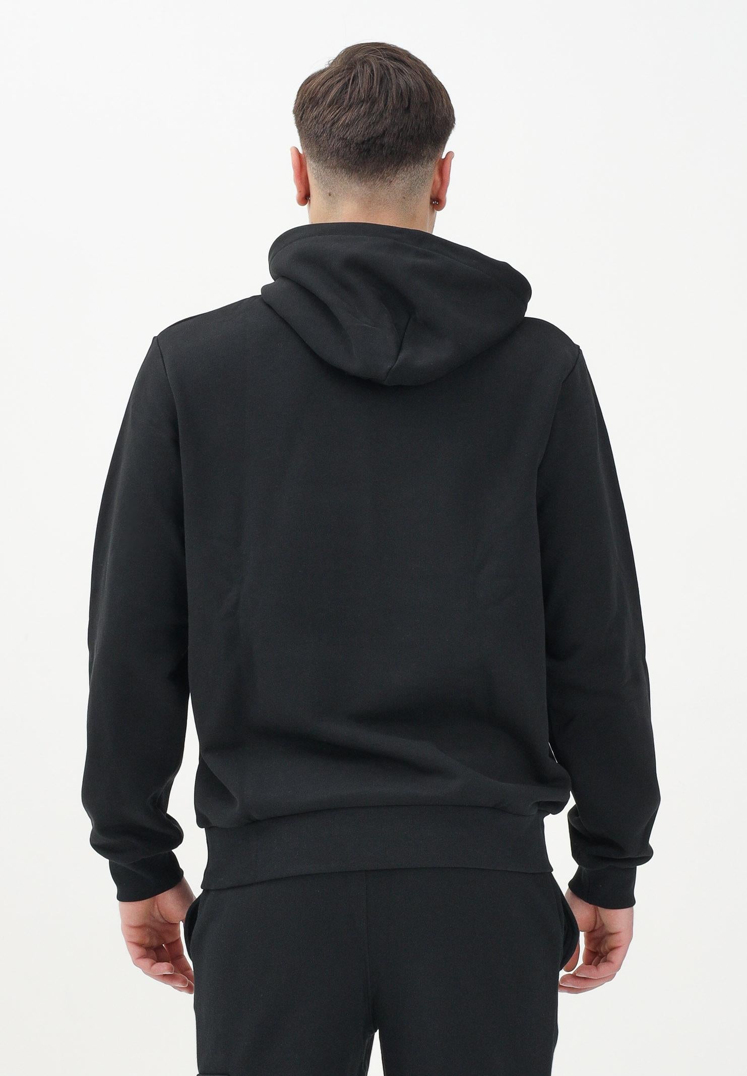 LACOSTE Felpa con cappuccio nera per uomo e donna rifinita da patch logo SH9839 031 LACOSTE