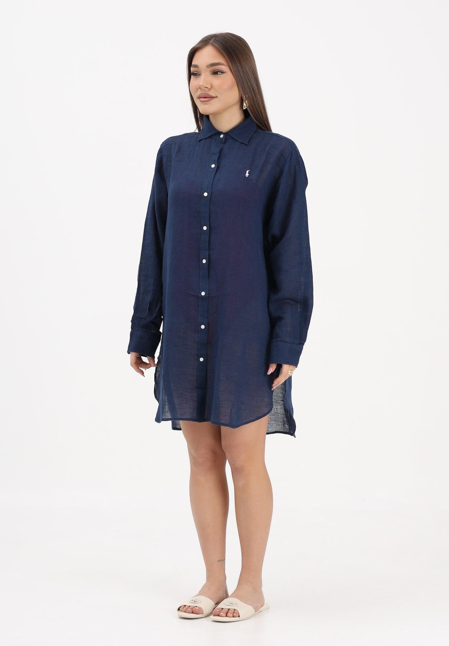 RALPH LAUREN Abito chemisier blu da donna 21564377 NA RALPH LAUREN