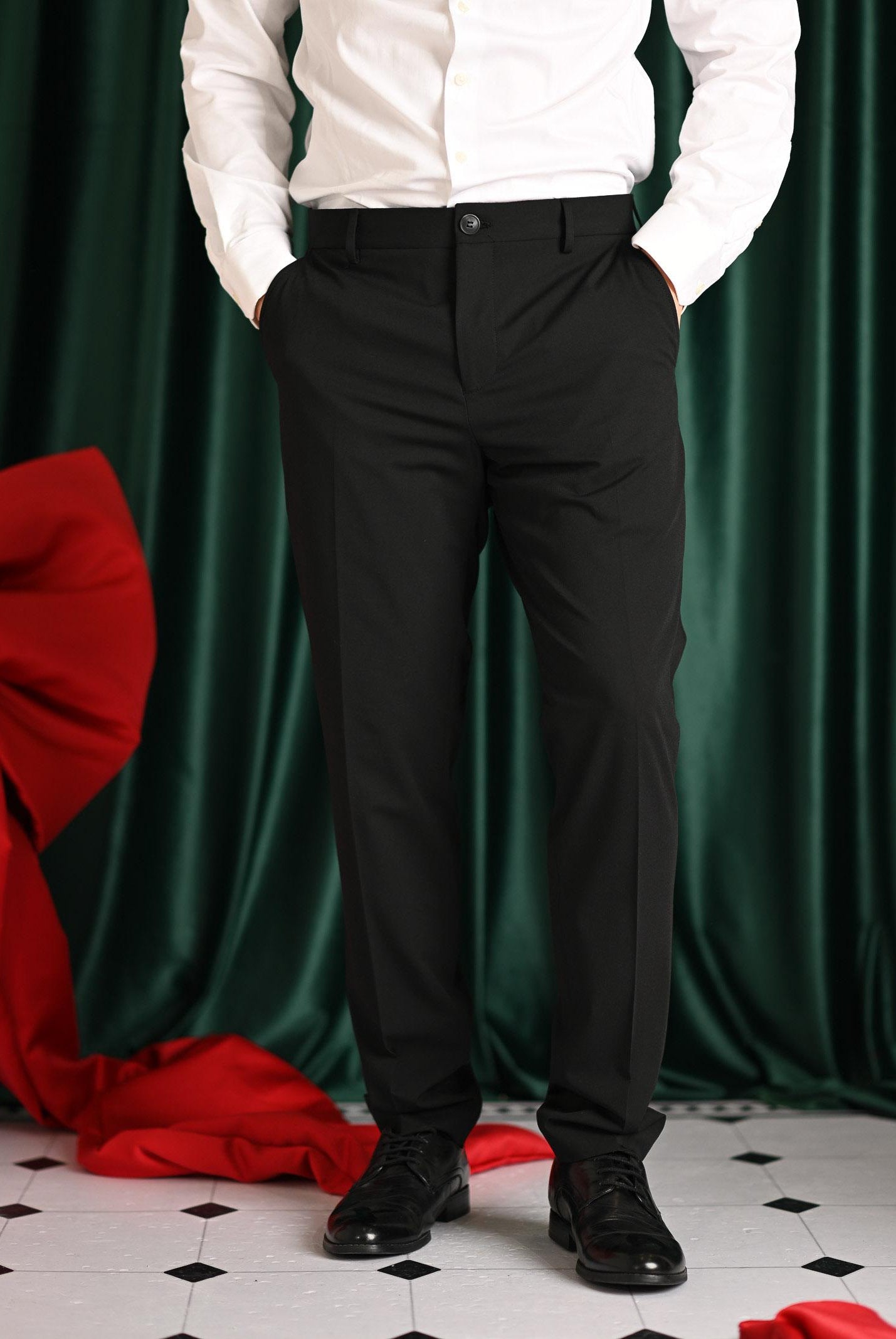 SELECTED HOMME Pantaloni eleganti neri da uomo 16087825 BL SELECTED HOMME