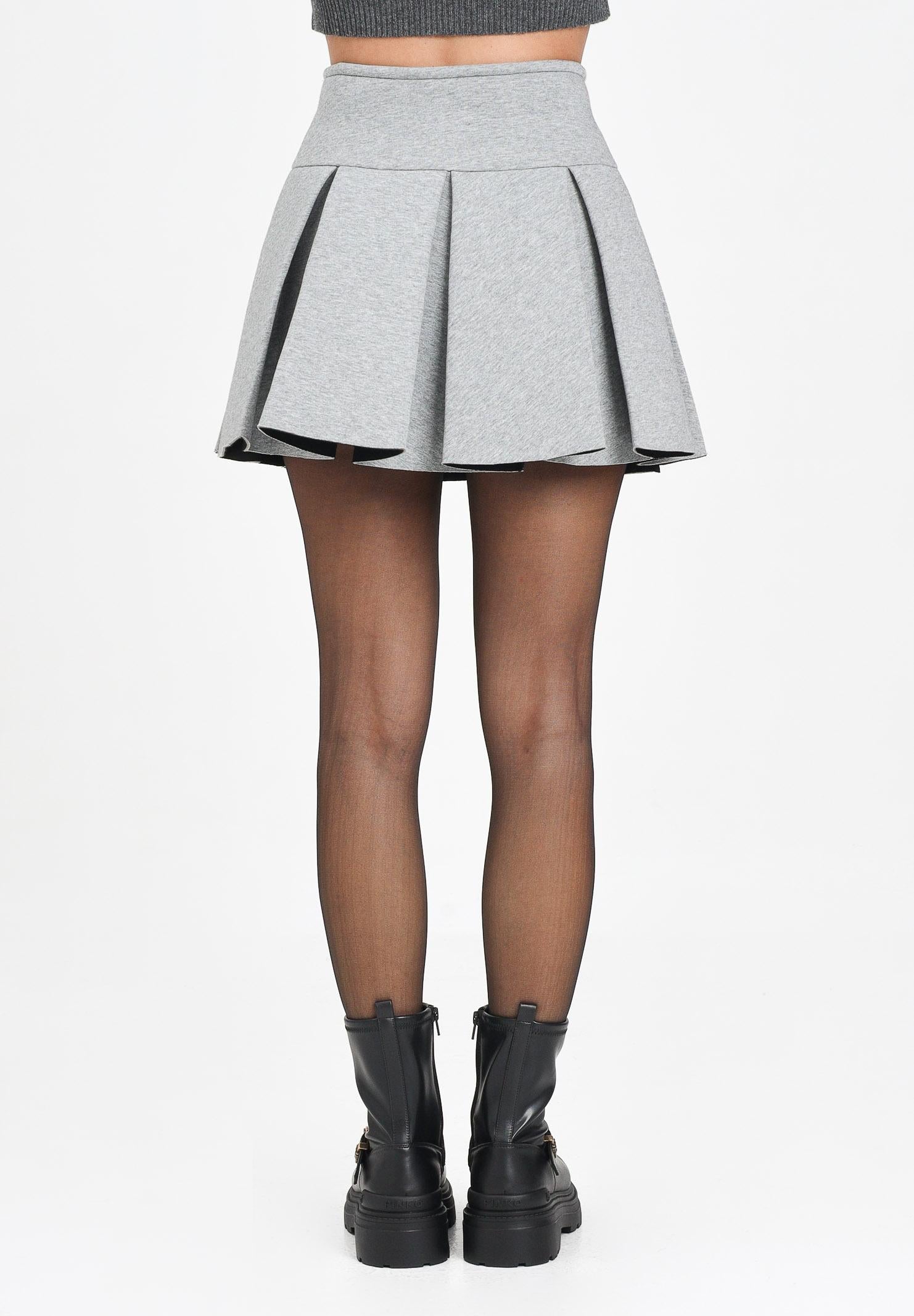 MARNI Gonna corta grigia per donna e ragazze in neoprene a balze M01550M00VC 0M923 MARNI