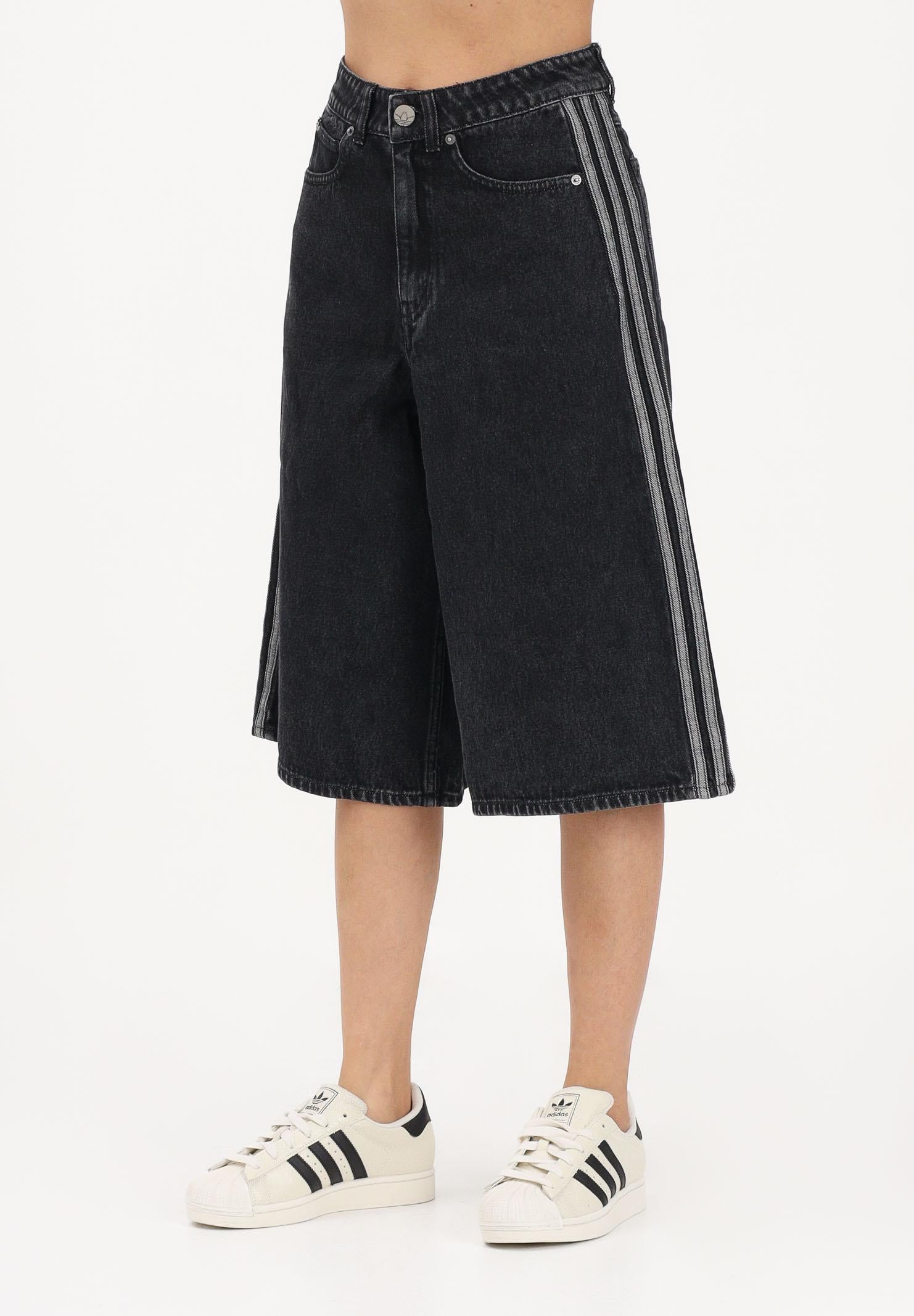 ADIDAS ORIGINALS Bermuda Firebird in denim nero da donna KD2916 . ADIDAS ORIGINALS