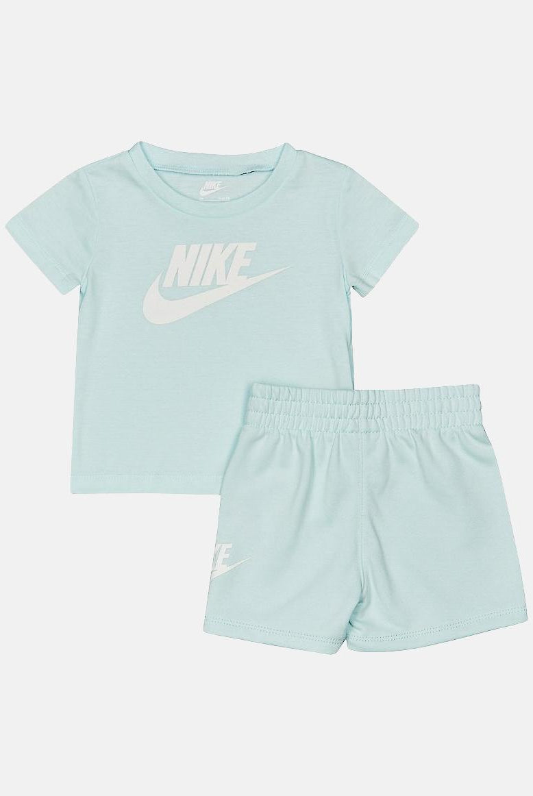 NIKE Completino CLUB TEE verde acqua da bambina con stampa logo 86L596 G25 NIKE