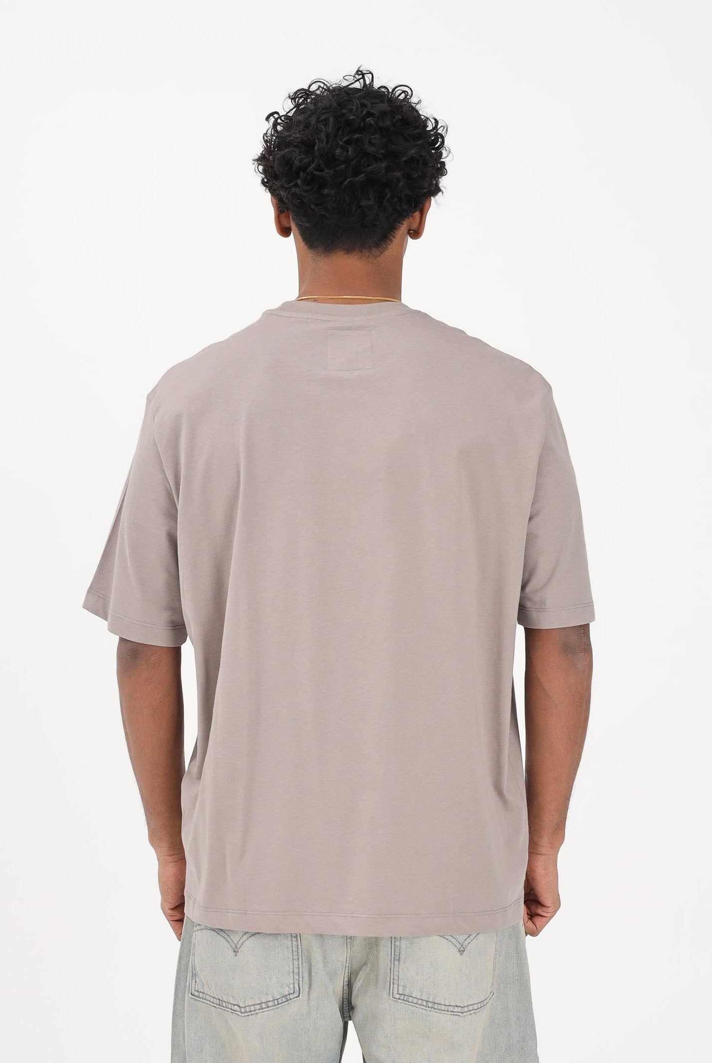 ARMANI EXCHANGE T-shirt a manica corta beige da uomo con taschino e logo XM000366AF12308 U6107 ARMANI EXCHANGE