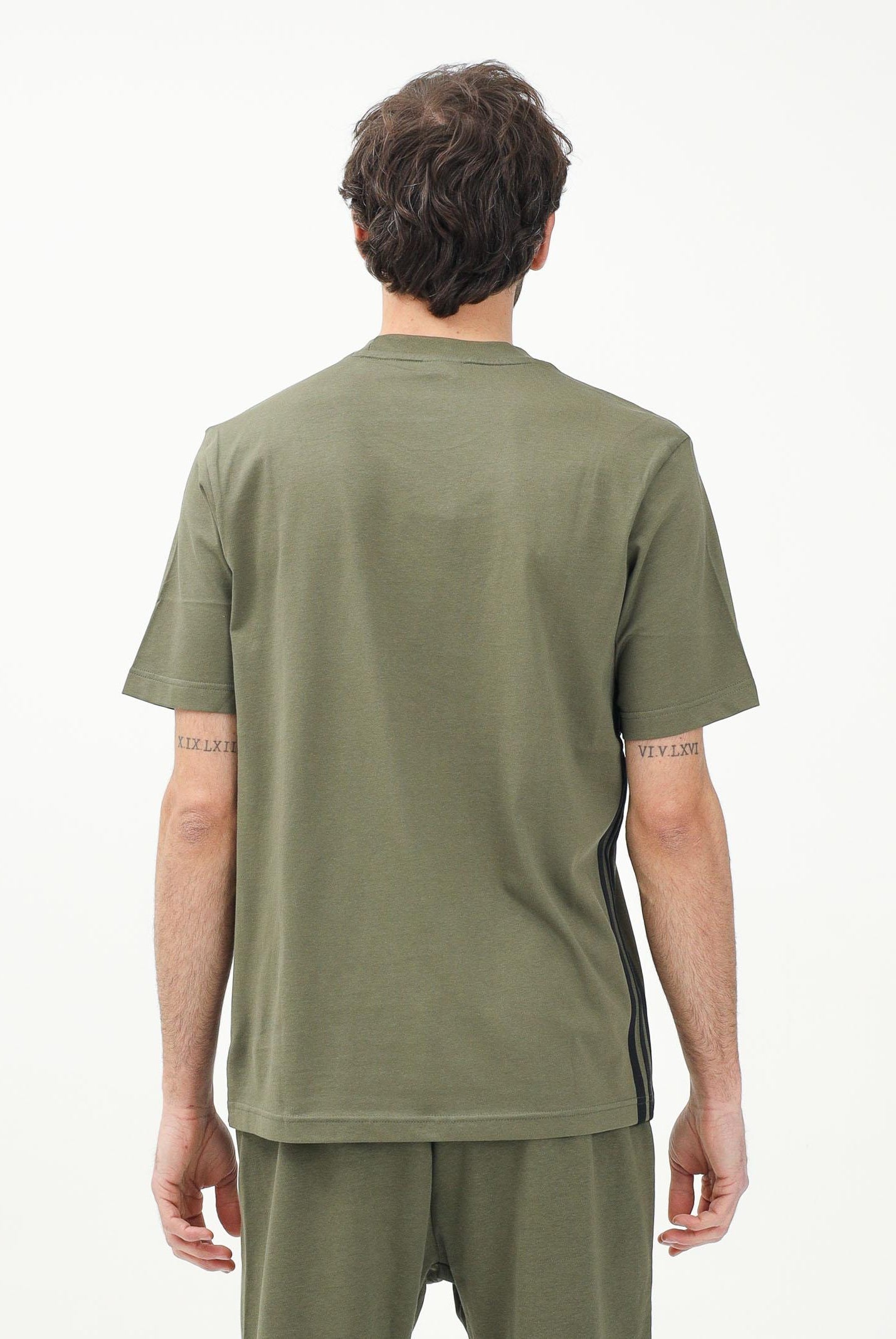 ADIDAS PERFORMANCE T-shirt a manica corta Essentials 3-Stripes verde da uomo JE6391 . ADIDAS PERFORMANCE