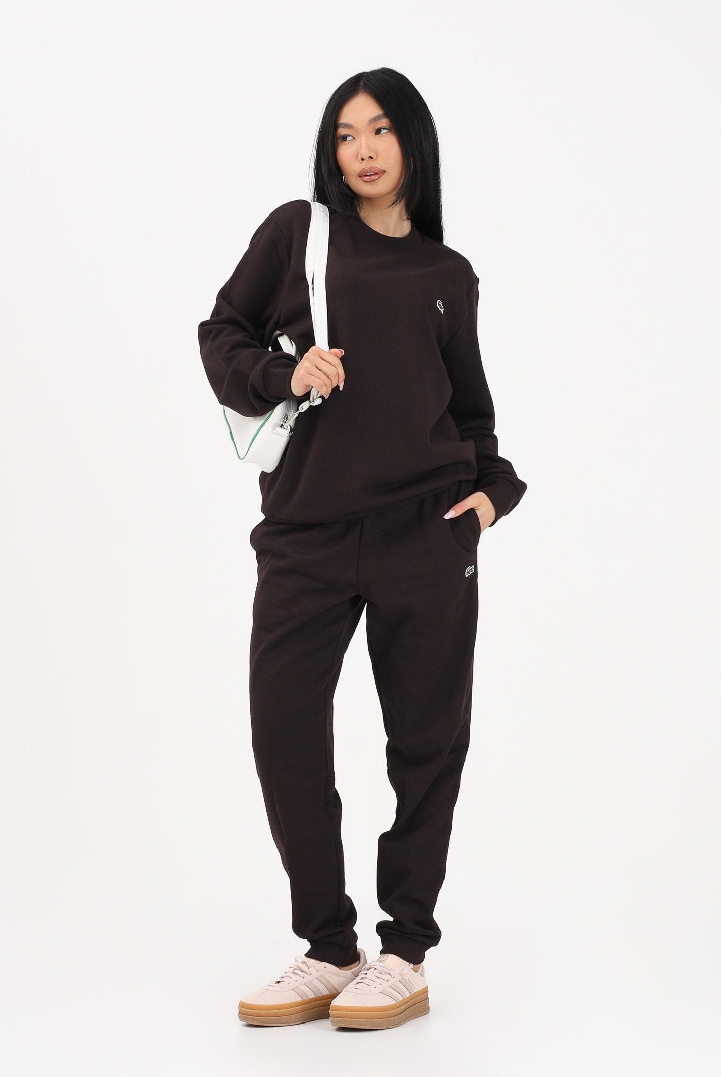 LACOSTE Pantalone sportivo marrone per uomo e donna con logo XH9833 3LA LACOSTE