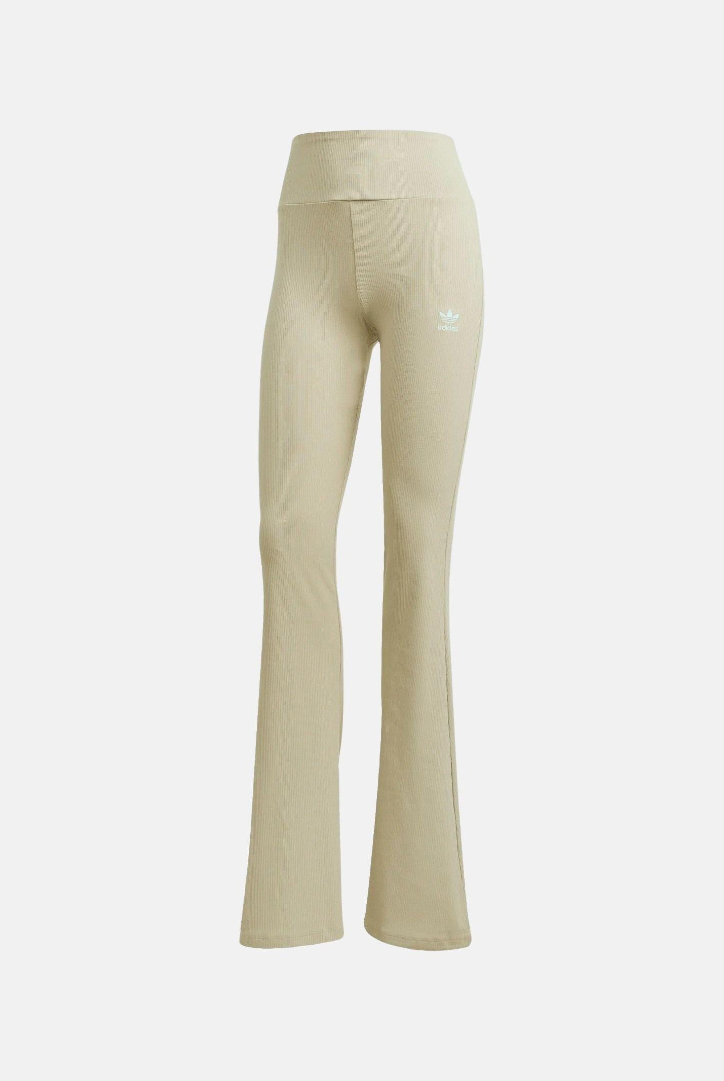 ADIDAS ORIGINALS Leggings Essentials Rib Flared beige da donna KD3850 . ADIDAS ORIGINALS