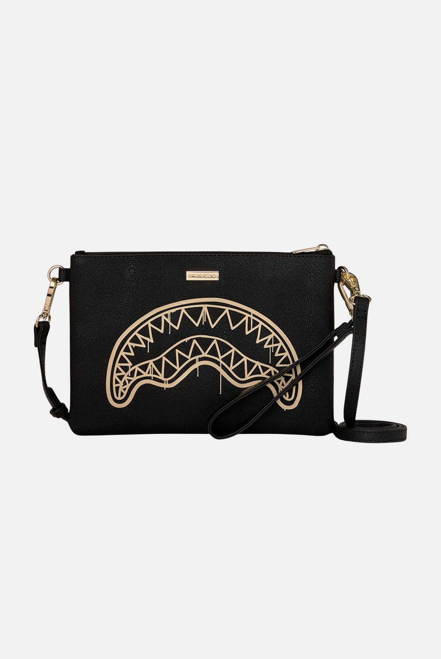 SPRAYGROUND Pochette That Gold Drap nera per uomo e donna 910B8977NSZ . SPRAYGROUND