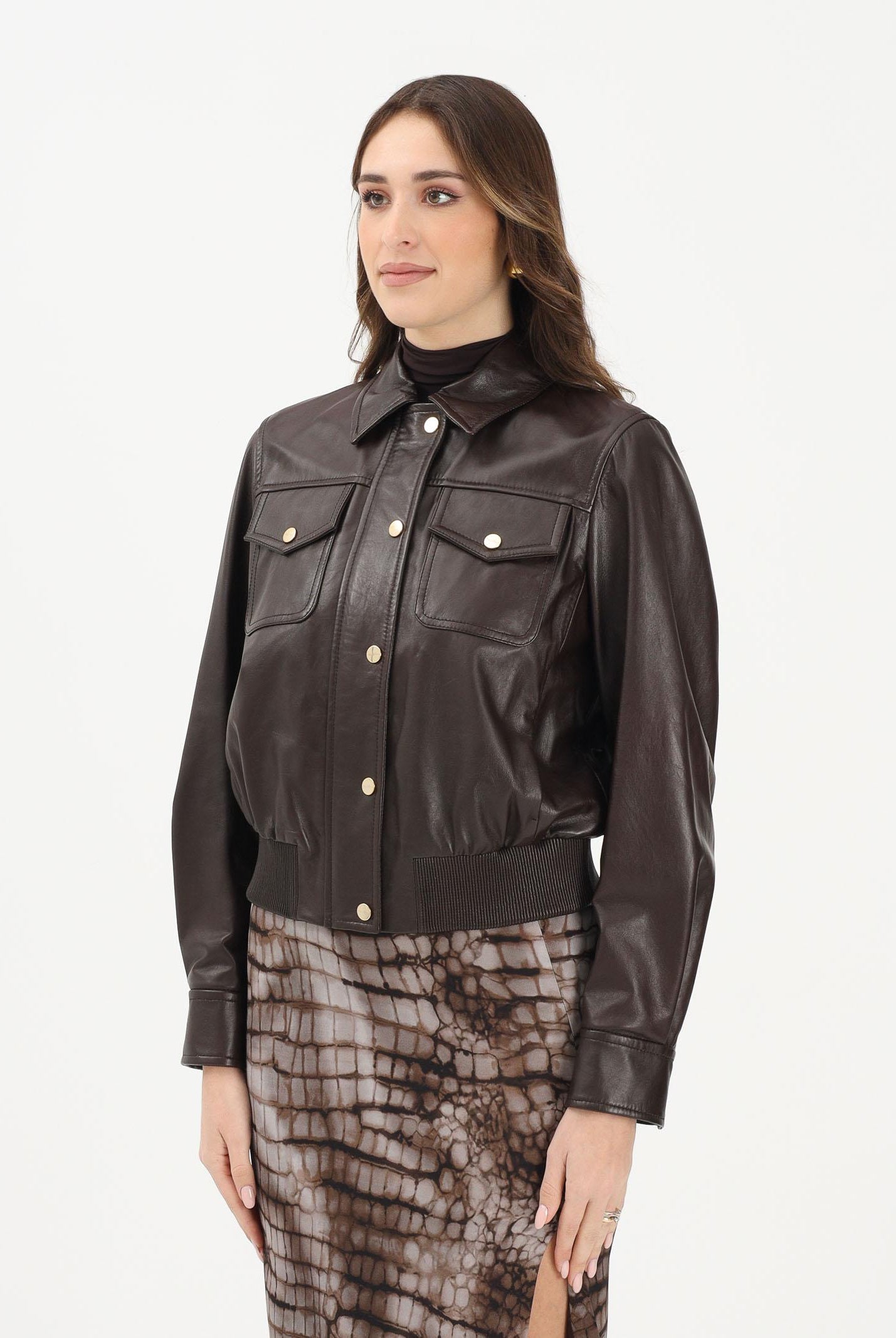 MAX MARA Giubbotto in pelle MSTBIADA marrone da donna 2616441011600 002 MAXMARA