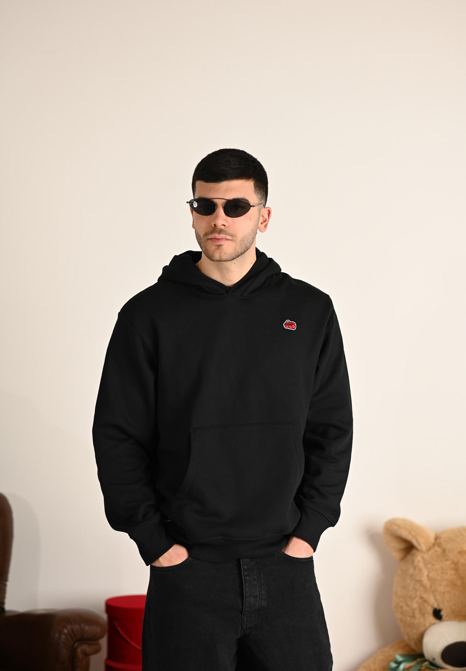 THE NORTH FACE Felpa con cappuccio Icon Relaxed nera da uomo NF0A8EU8JK31 . THE NORTH FACE