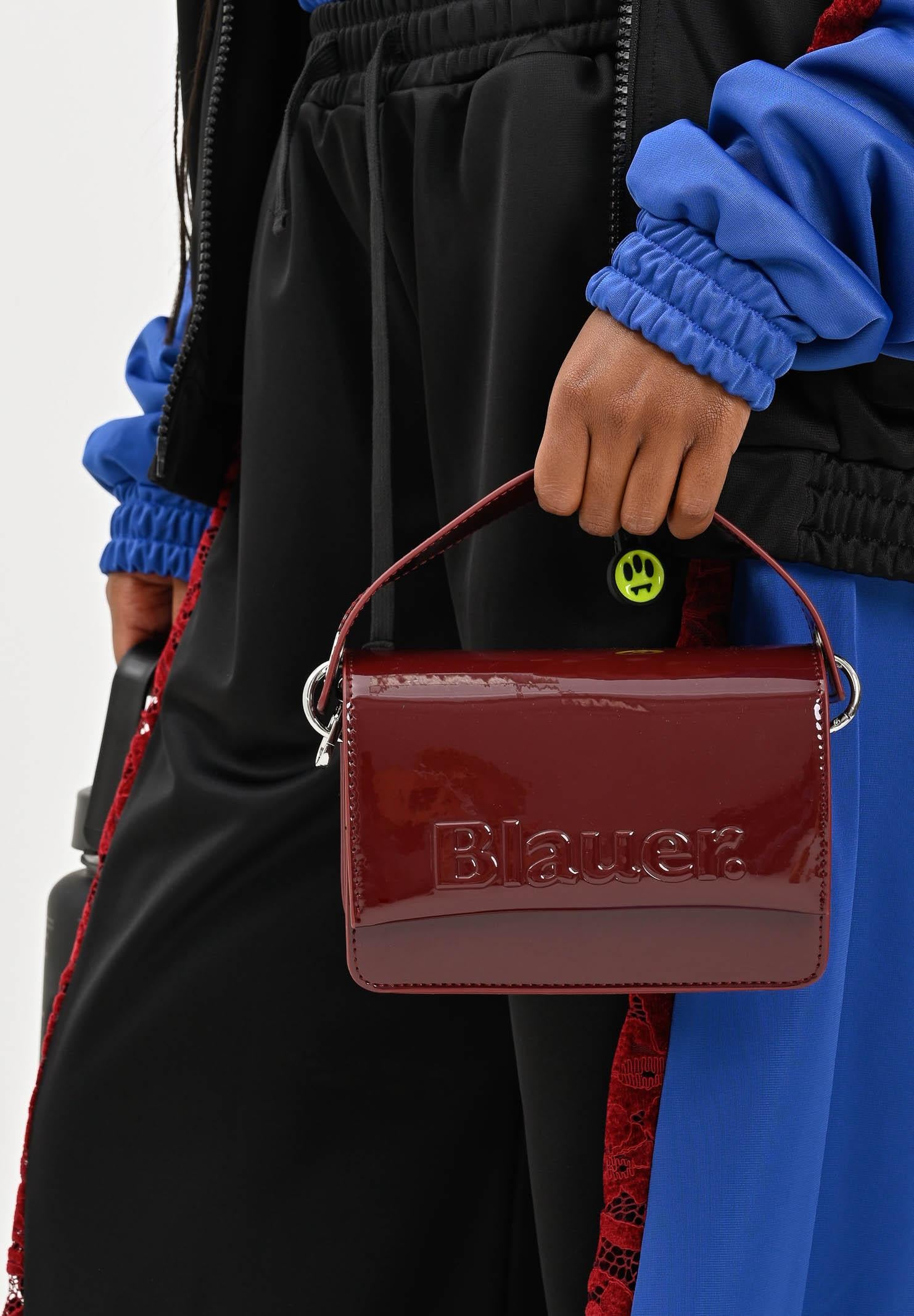 BLAUER Borsa a mano in vernice lucida bordeaux da donna con logo F5MIN01LUXMIG BDX BLAUER