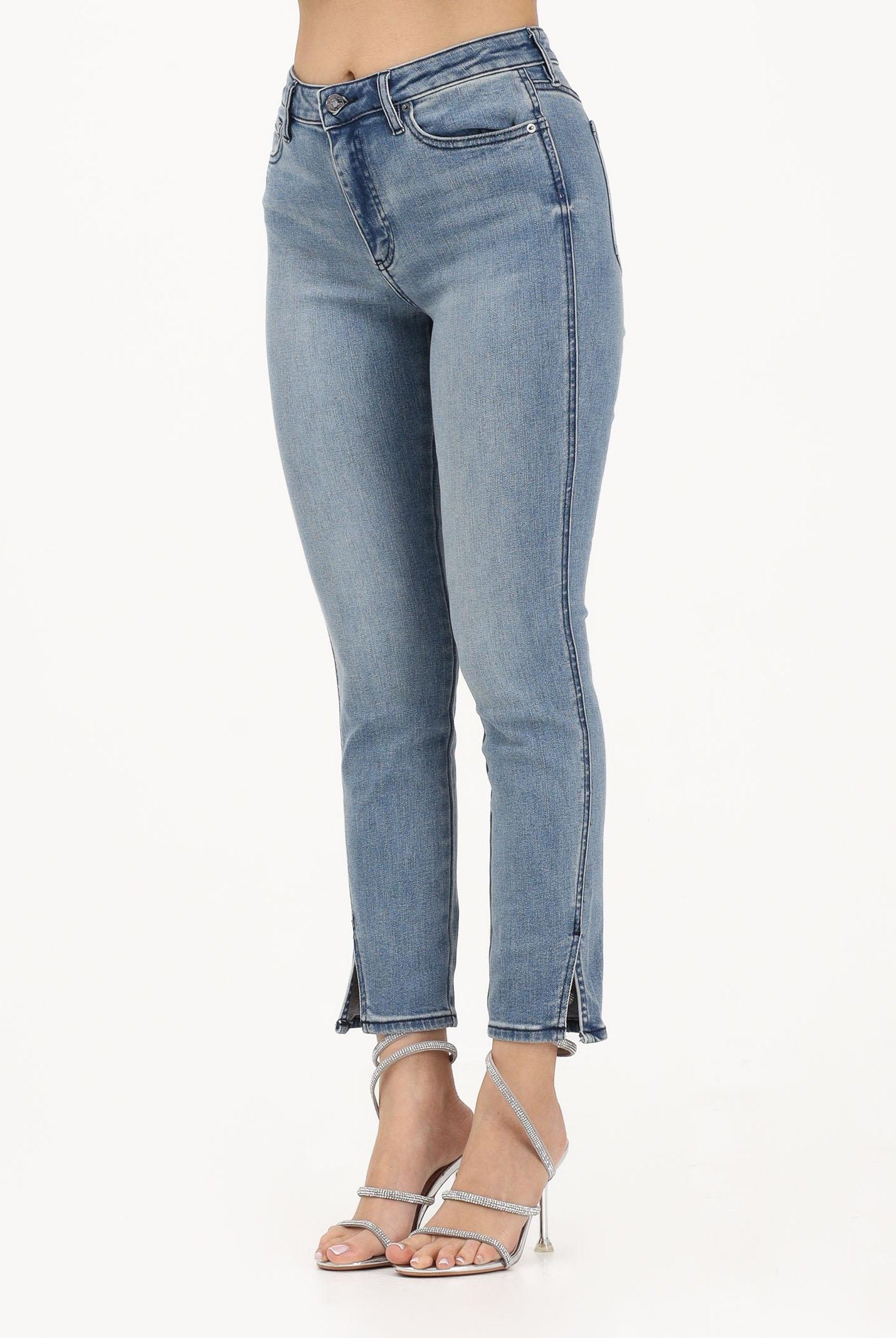 ARMANI EXCHENGE Jeans in denim medio da donna con spacchetto sul fondo XW000125AF21355 MB001 ARMANI EXCHANGE