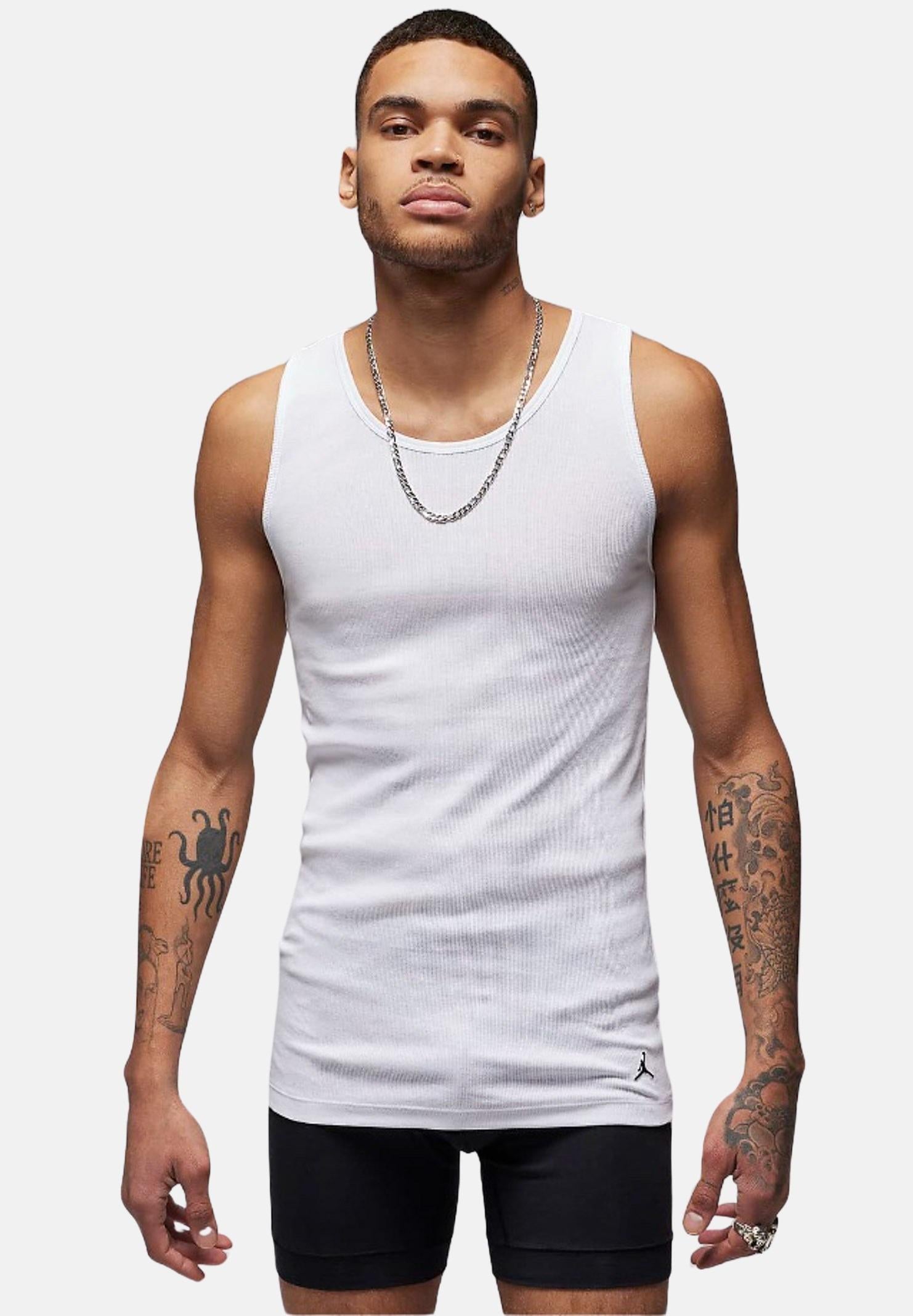 Set da due canotte da uomo bianche jordan flight base JM0626 001 JORDAN