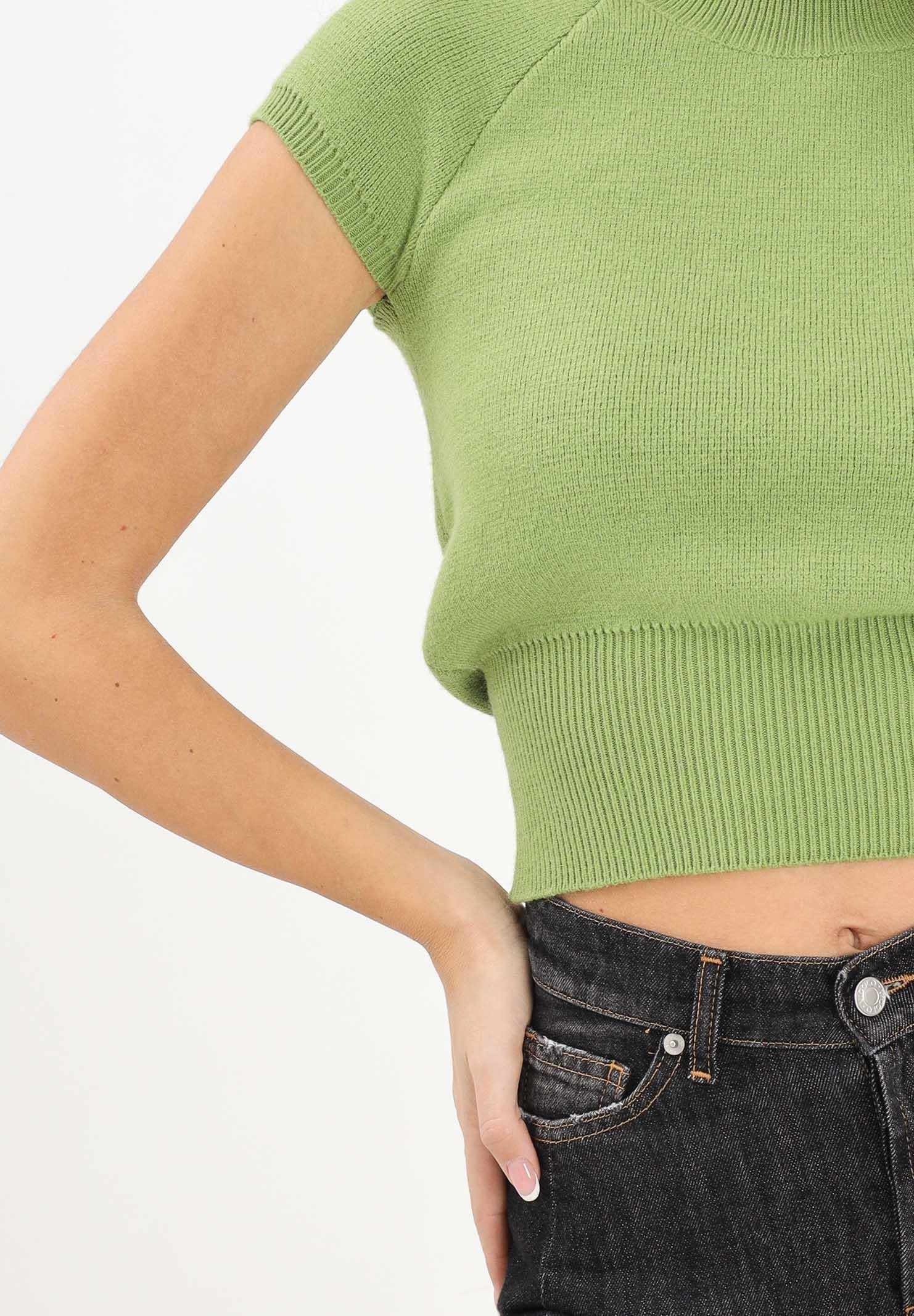 VICOLO Maglioncino verde da donna con maniche corte e scollo tondo 77244F VE VICOLO