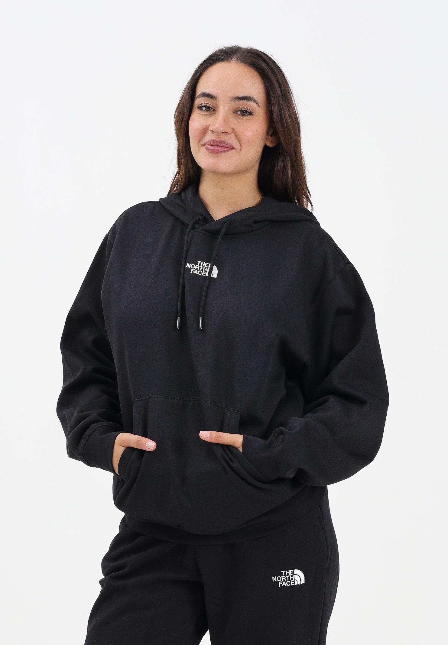 THE NORTH FACE Felpa con cappuccio Essential nera da donna NF0A89ENJK31 . THE NORTH FACE