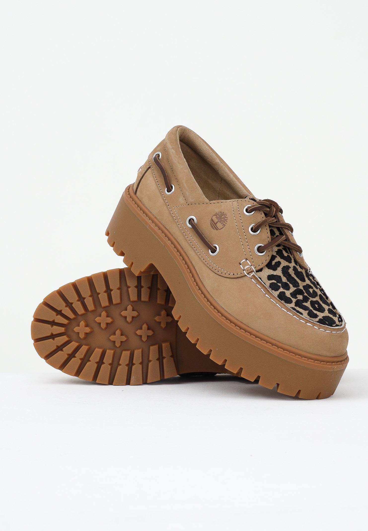 TIMBERLAND Mocassini con Plateau Stone Street beige da donna TB0A2GVFEN31 . TIMBERLAND