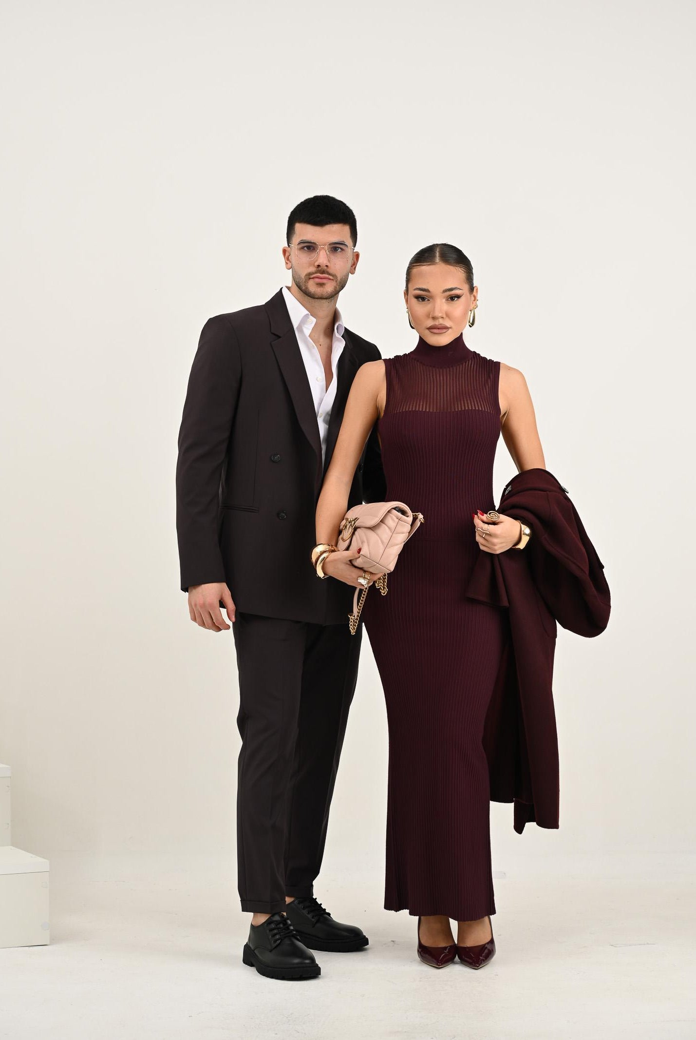 PATRIZIA PEPE Giacca doppiopetto color vino da uomo 5SR743A1WK B867 PATRIZIA PEPE