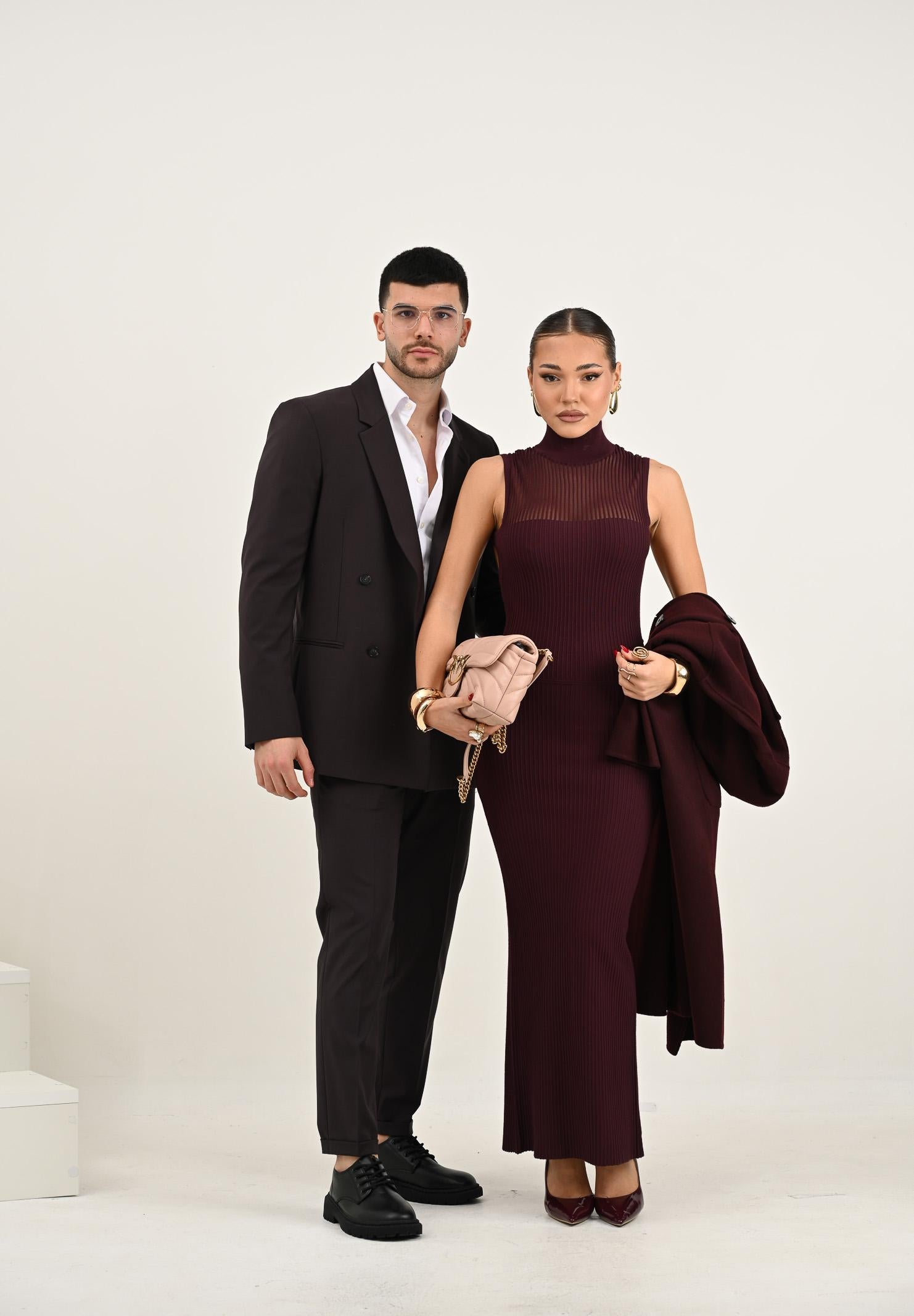 PATRIZIA PEPE Giacca doppiopetto color vino da uomo 5SR743A1WK B867 PATRIZIA PEPE