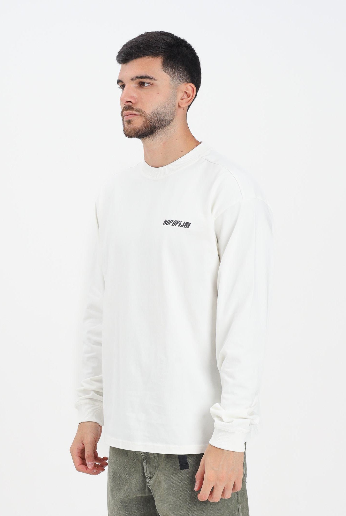 NAPAPIJRI T-shirt a manica lunga Coldirai panna da uomo NP0A88YC2061 NAPAPIJRI