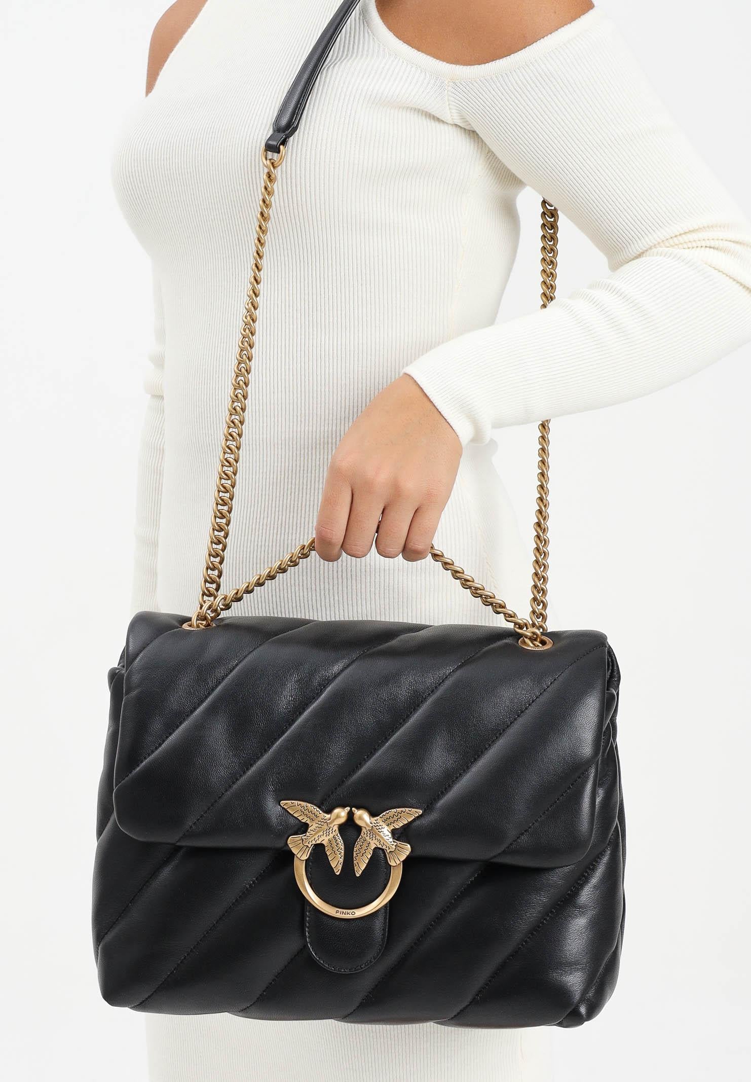 PINKO Borsa a tracolla Big Love Bag Puff nera da donna 100037A0F2 Z99Q PINKO