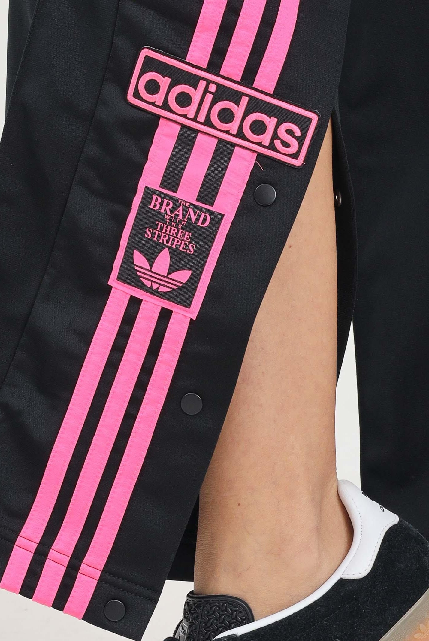 ADIDAS ORIGINALS Pantalone sportivo adibreak nero e fucsia da donna JV7514 . ADIDAS ORIGINALS