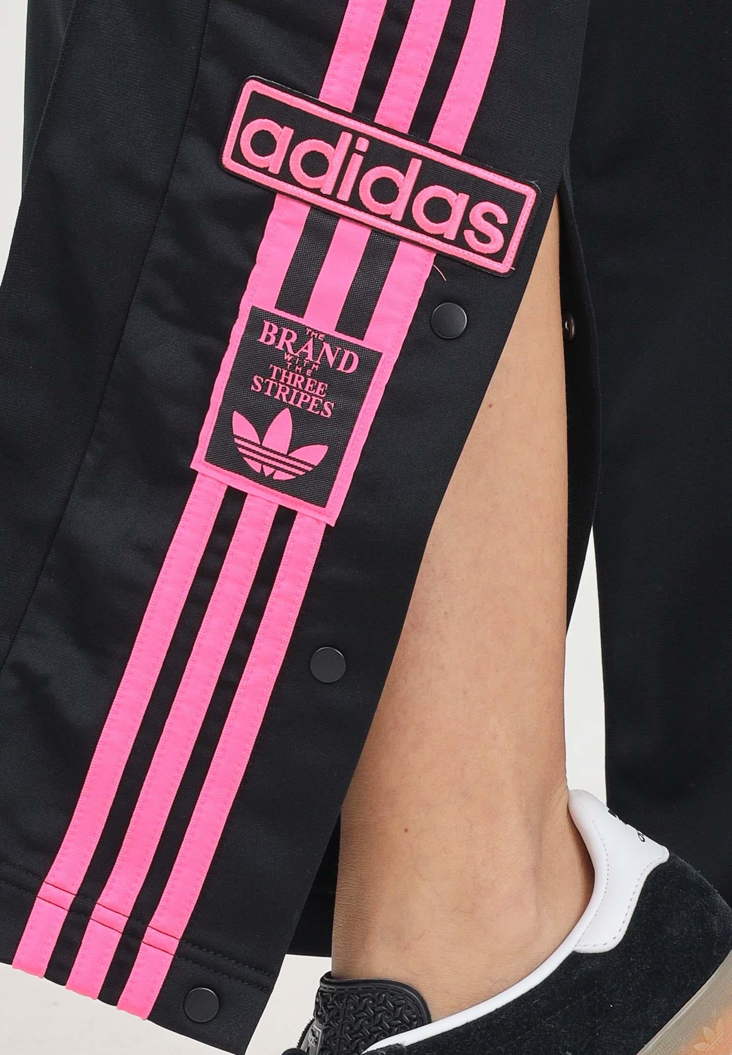 ADIDAS ORIGINALS Pantalone sportivo adibreak nero e fucsia da donna JV7514 . ADIDAS ORIGINALS