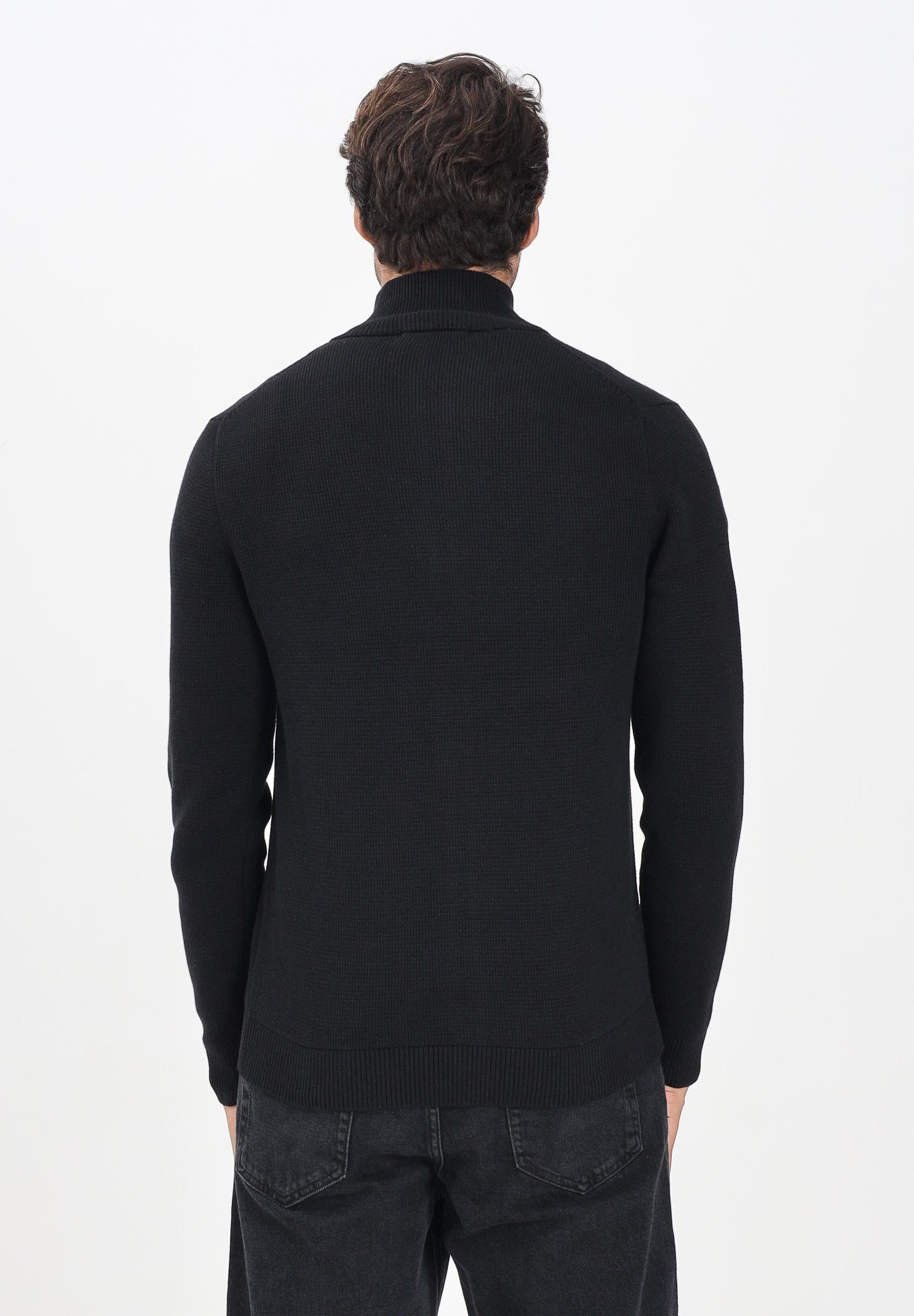 SELECTED HOMME Cardigan con zip nero da uomo 16096883 Black SELECTED HOMME