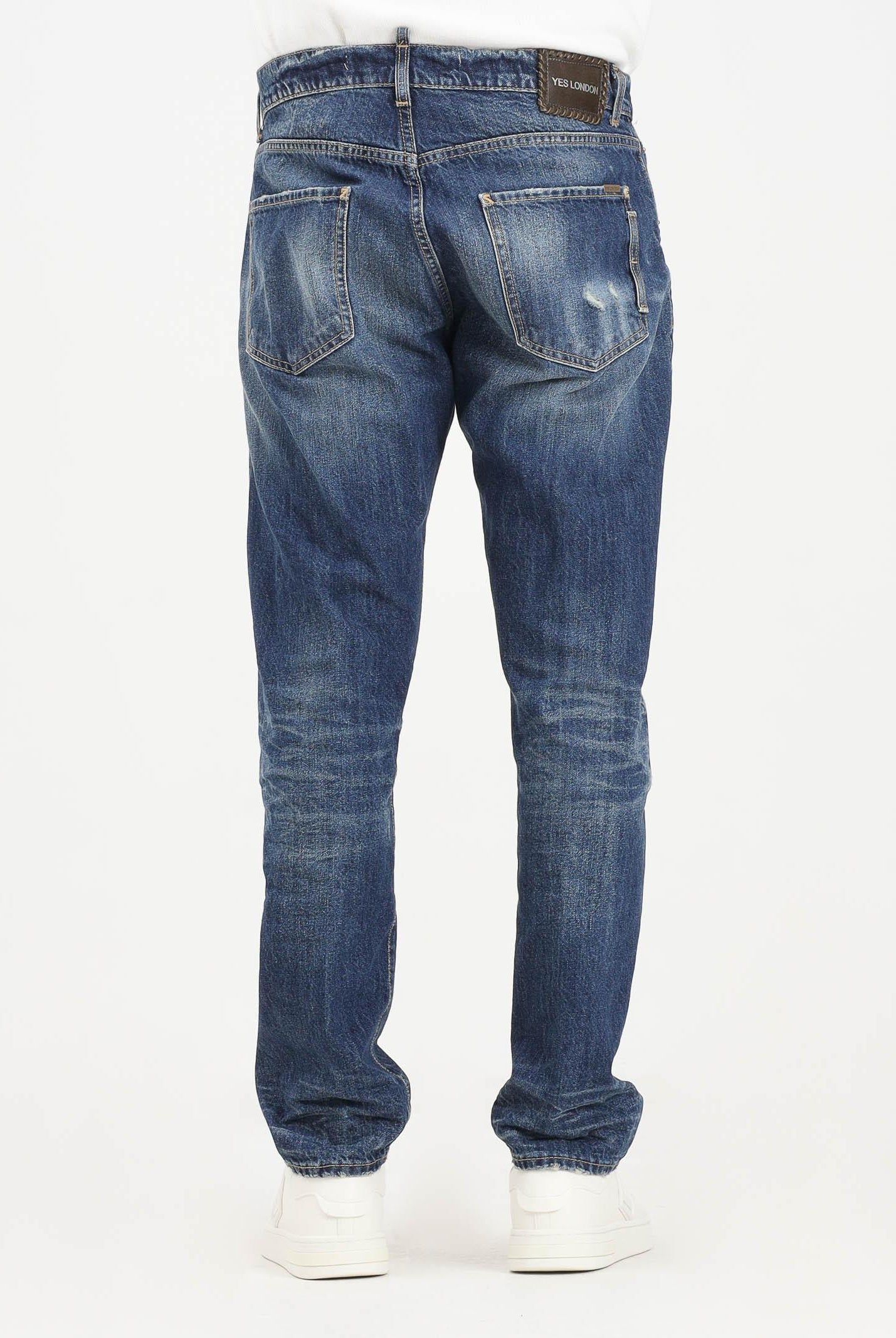 YES LONDON Jeans in denim blu con lavaggio medio-scuro da uomo XJ3216BOSTON CA YES LONDON