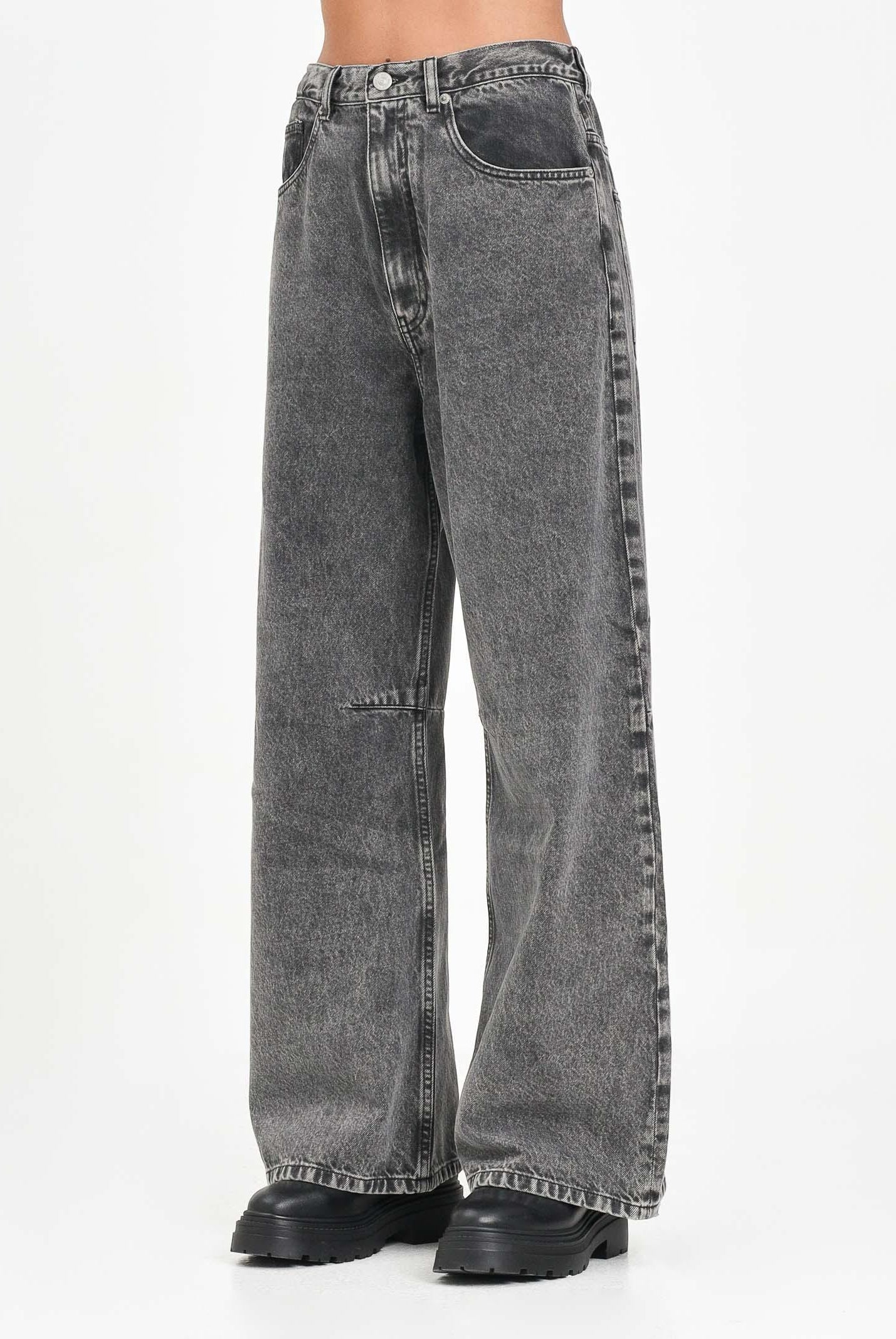 MAISON MARGIELA Jeans per donna, ragazzi e bambini in denim nero con leggere sfumature M60844MM06D M602 MAISON MARGIELA