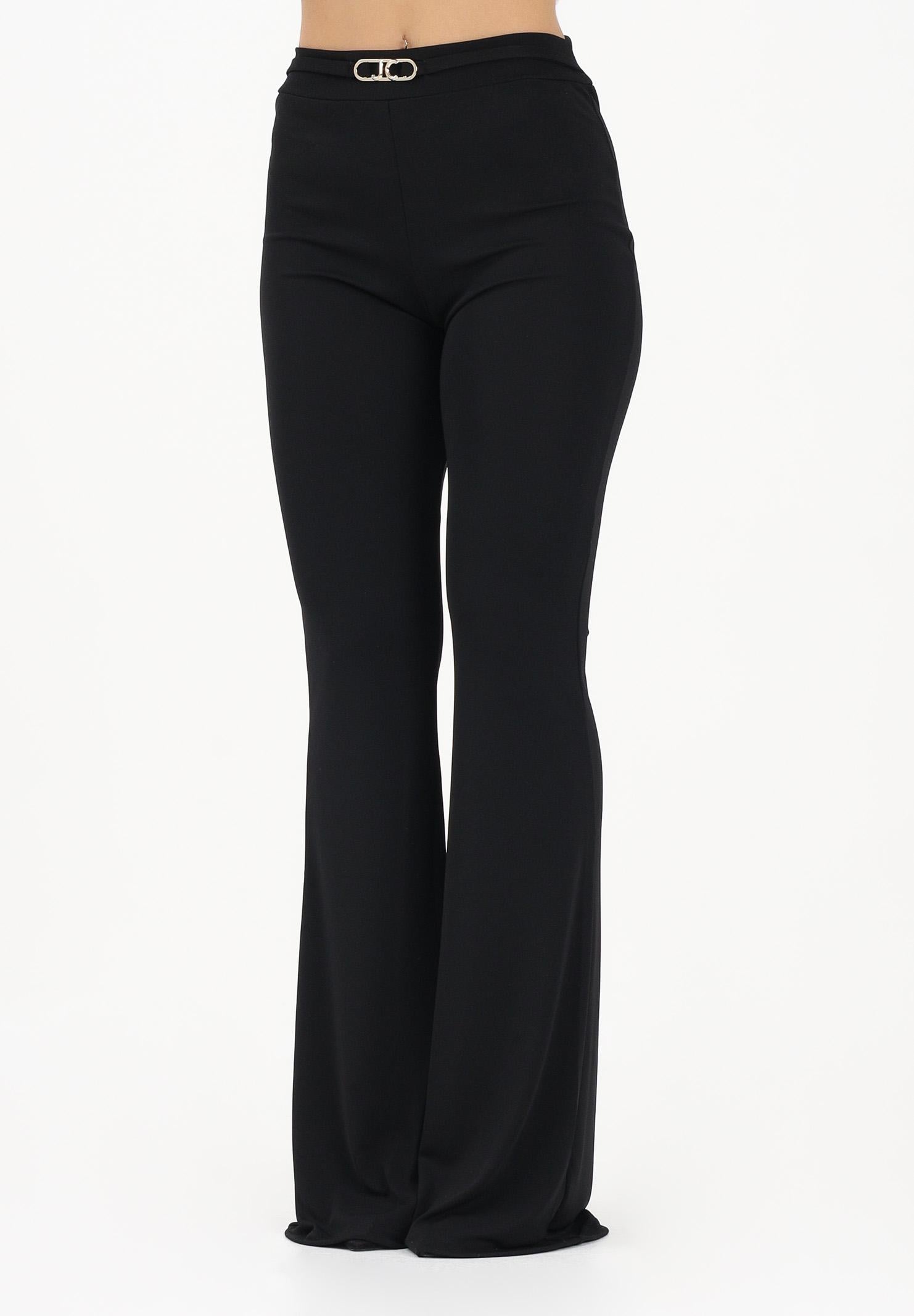 JUST CAVALLI Leggings nero da donna con dettaglio gioiello 80PAC101J0253 899 JUST CAVALLI