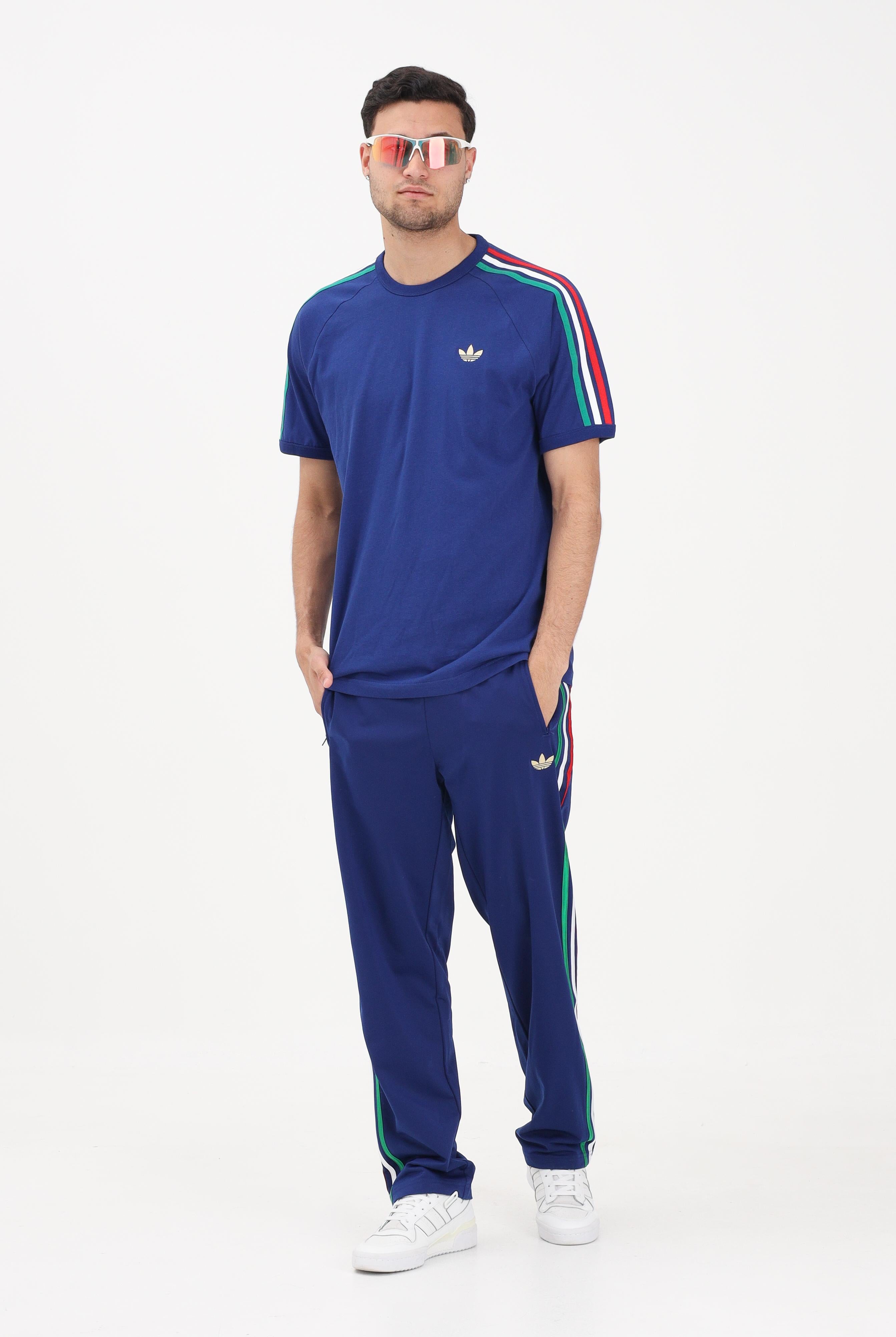 ADIDAS ORIGINALS pantaloni sportivi Firebird Track Pants Victory Blue / Bold Green / White blu elettrico con dettagli verde, bianco e rosso uomo KD3835 . ADIDAS ORIGINALS