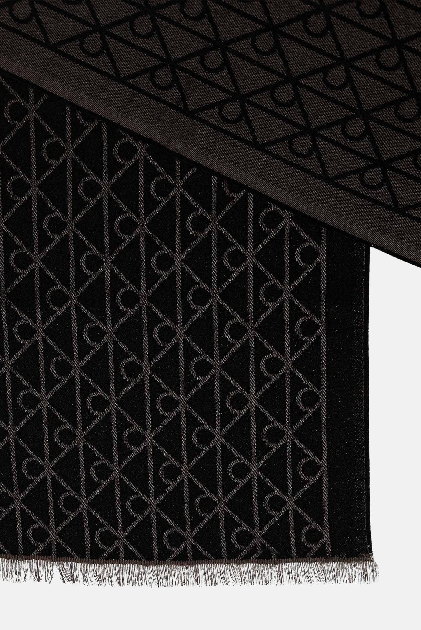 CALVIN KLEIN Pashmina nera da donna con motivo monogram LV04D8064G BAY CALVIN KLEIN