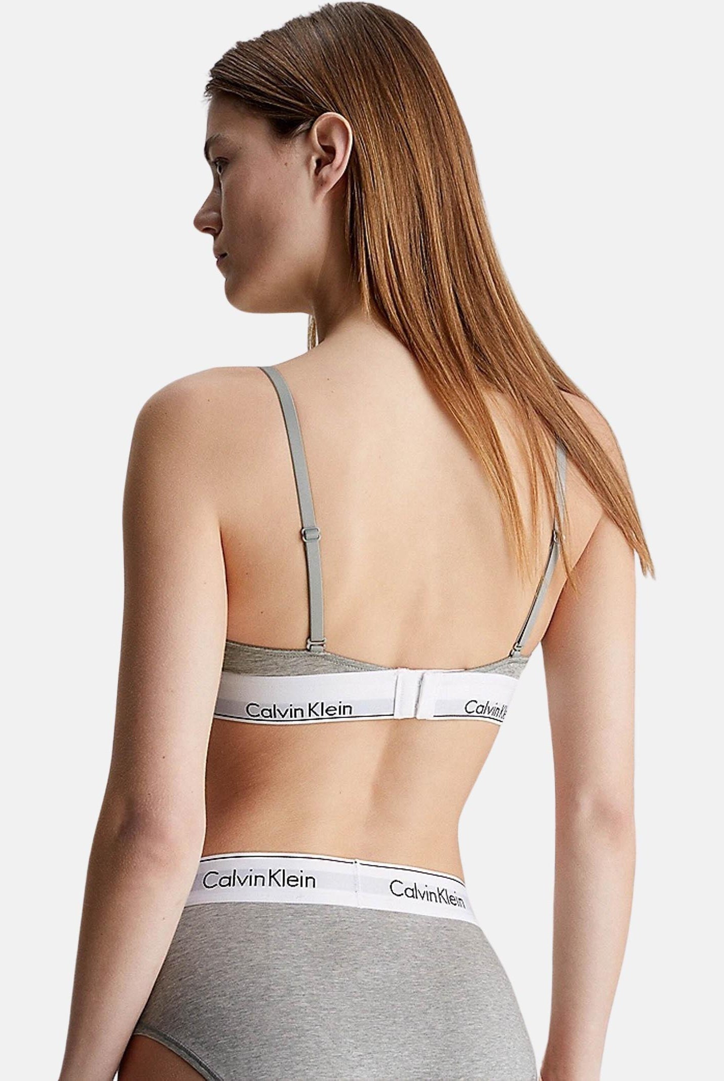 CALVIN KLEIN Reggiseno grigio da donna con logo 000QF5650E P7A CALVIN KLEIN