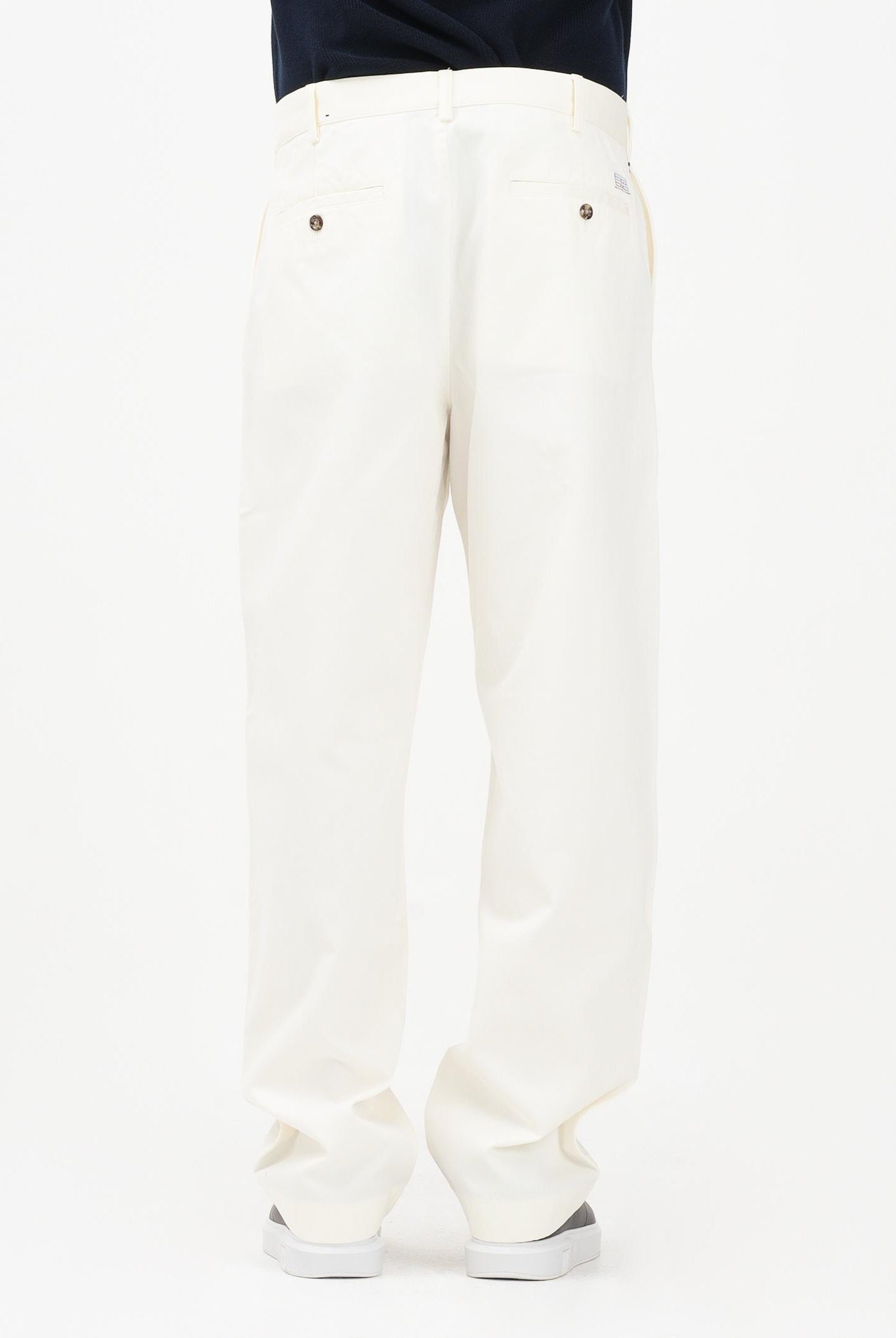 TOMMY HILFIGER Pantalone relaxed fit panna da uomo MW0MW41914 YA8 TOMMY HILFIGER