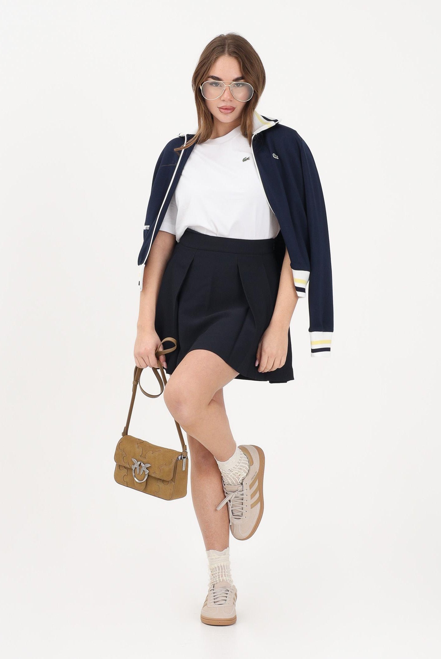 LACOSTE Gonna corta blu da donna JF0559 HDE LACOSTE