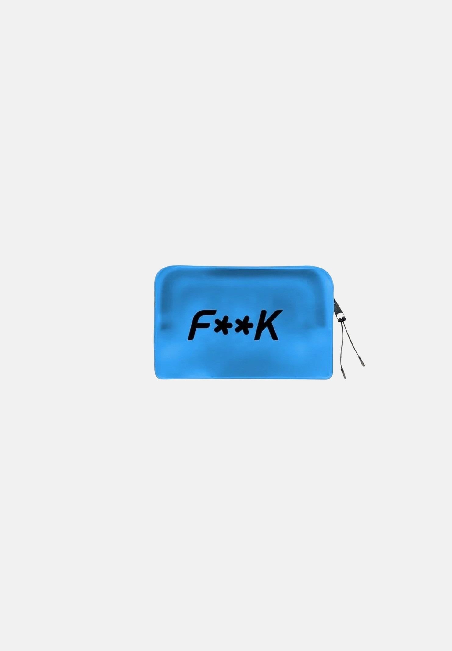 F**K Astuccio blu da donna con stampa logo FKWPOCHU BLU F**K