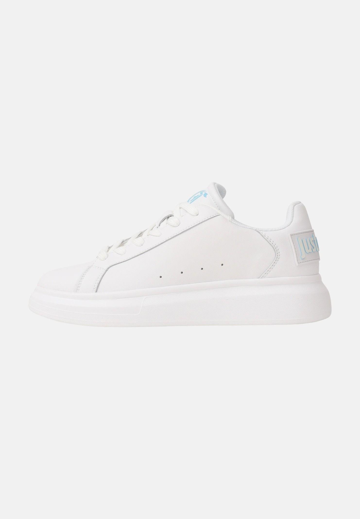 JUST CAVALLI Sneakers bianche da uomo con logo sul retro 80QA3SBDZPC18 003 JUST CAVALLI