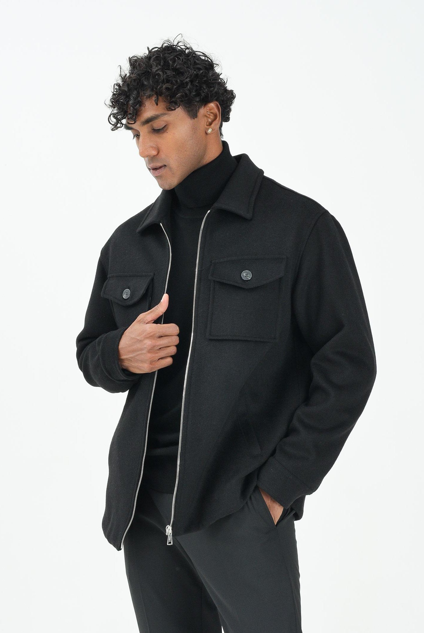 YES LONDON Cappotto corto nero da uomo XG5246 NE YES LONDON