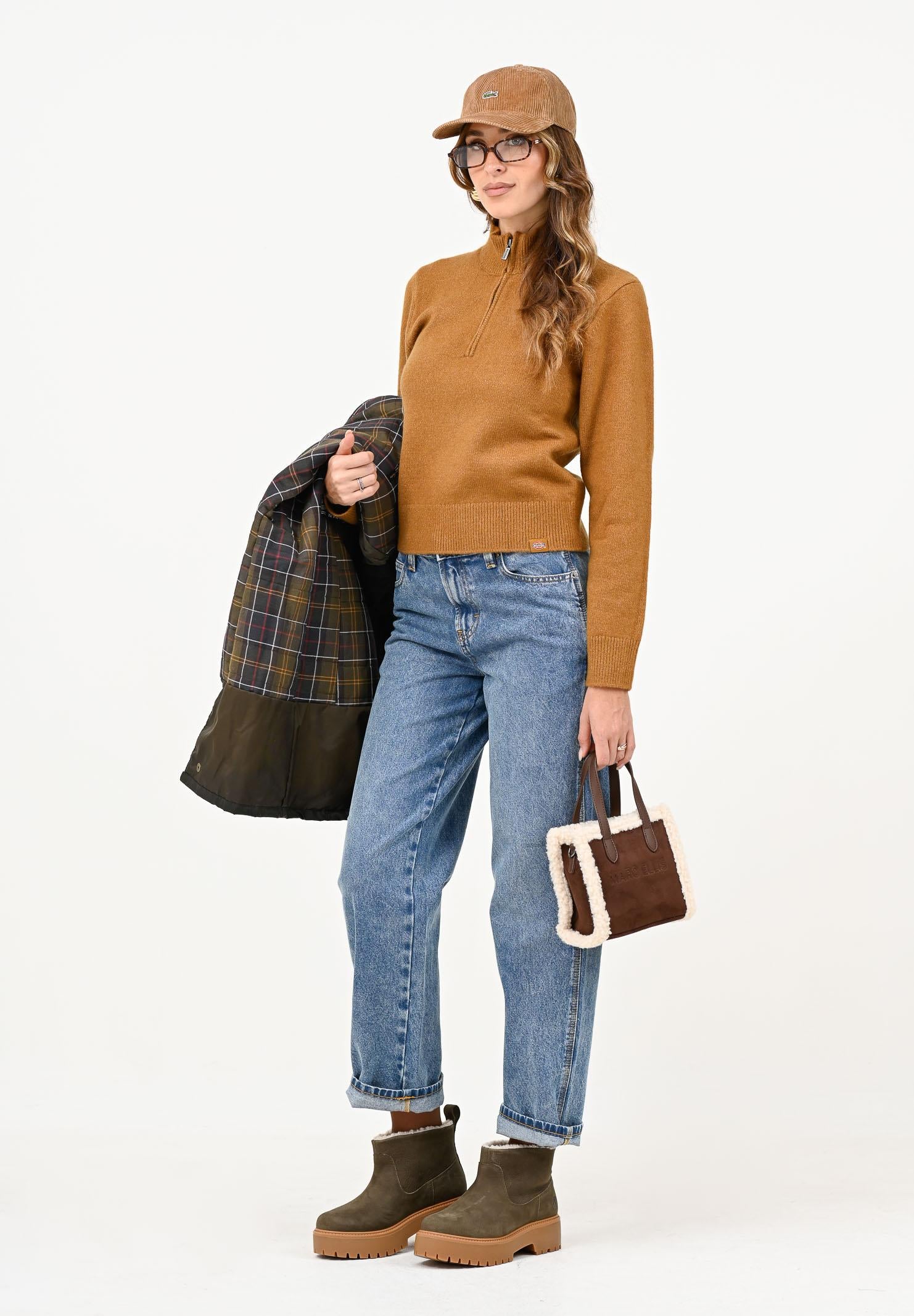 DICKIES Maglioncino a collo alto Ruston cammello da donna DK0A87P10BD1 . DIckies