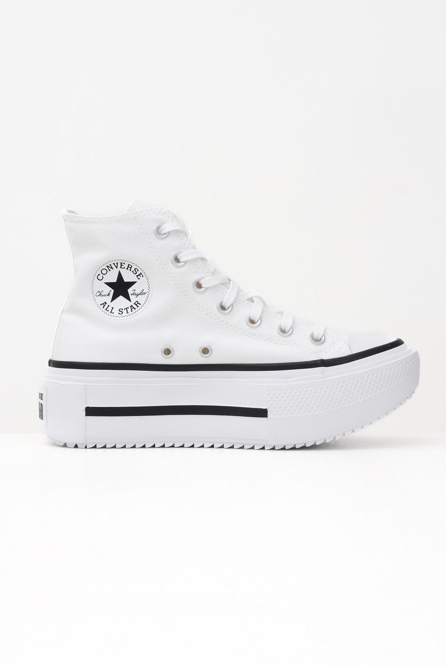 CONVERSE Sneakers Chuck Taylor All Star Lift Double Stack bianche da donna A12976C . CONVERSE