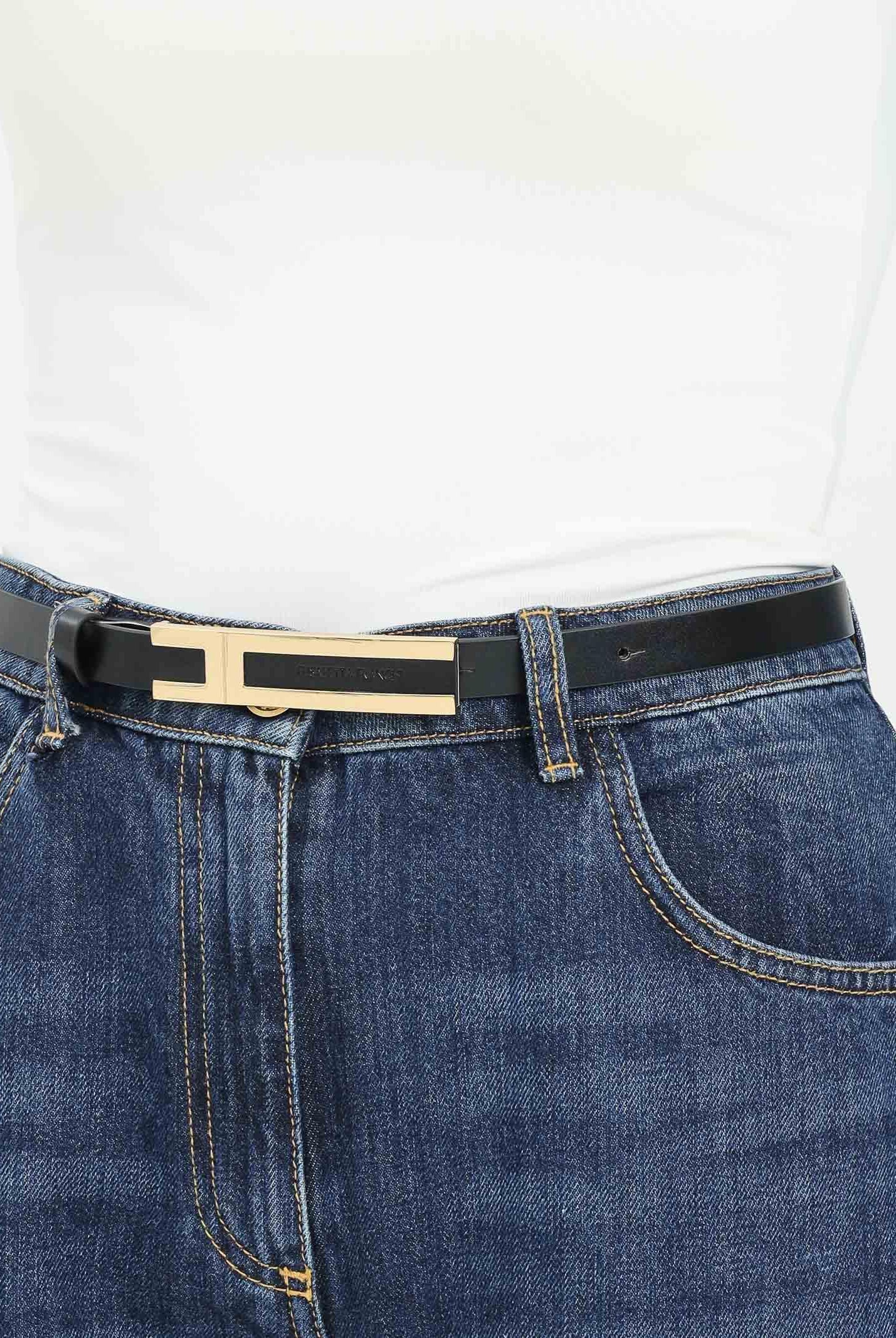 ELISABETTA FRANCHI Cintura nera da donna CT76S56E2 110 ELISABETTA FRANCHI