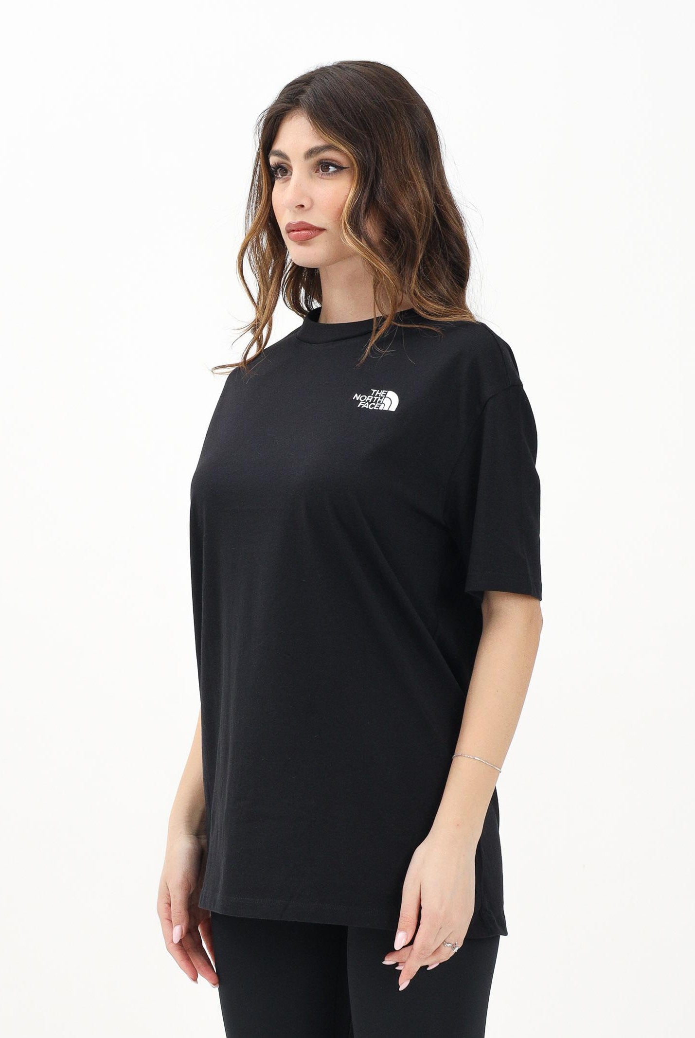 THE NORTH FACE T-shirt a manica corta Simple Dome nera da donna NF0A87NQJK31 . THE NORTH FACE