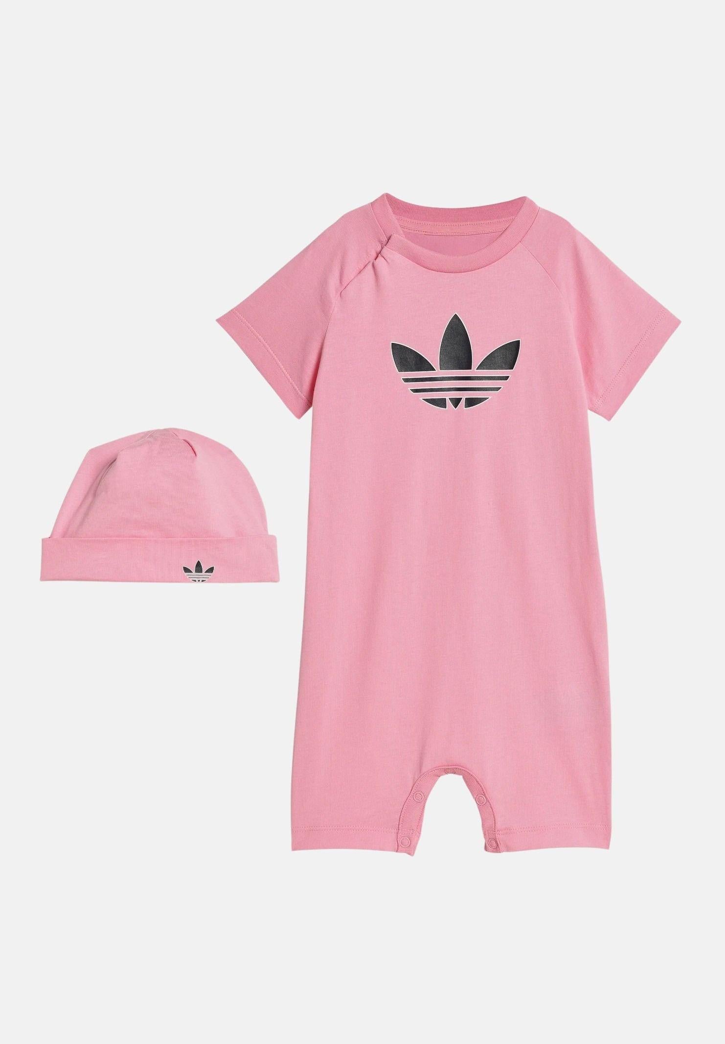 ADIDAS ORIGINALS Set TREFOIL rosa da neonato KD1048 . ADIDAS ORIGINALS
