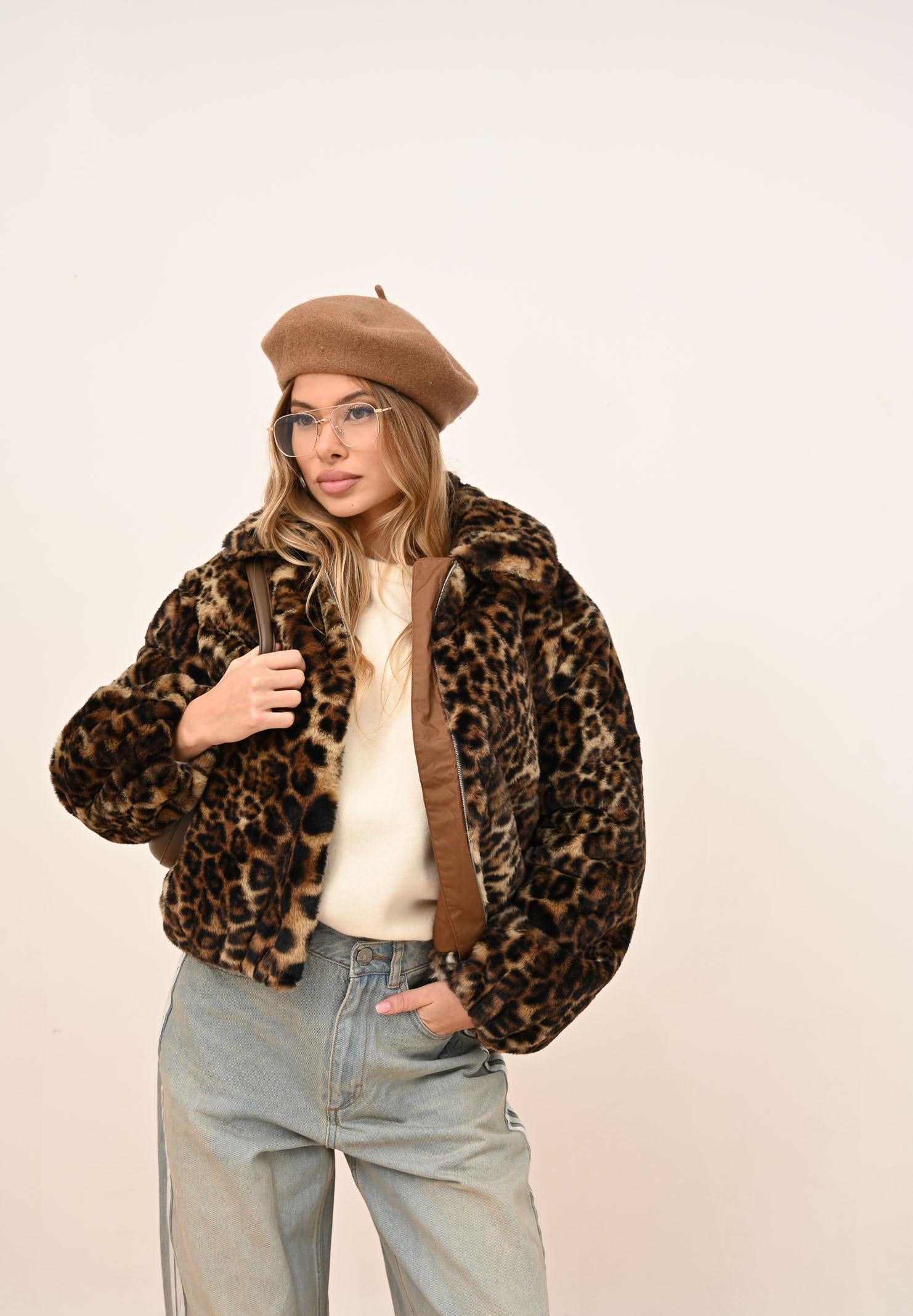 LEVI'S® Pellicciotto Sherpa Elle animalier da donna 0050B-0000 . LEVI'S®