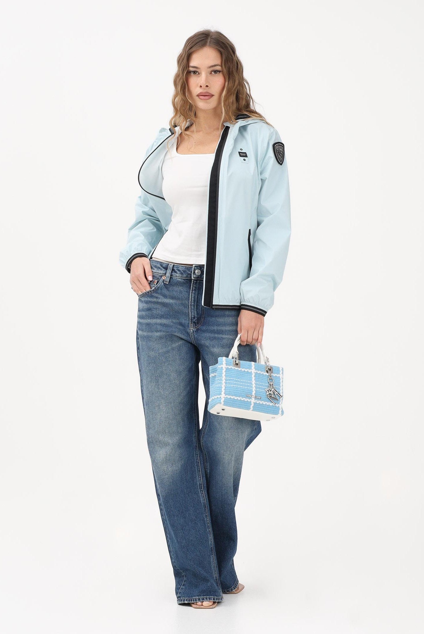 BLAUER Giacca a vento NAY azzurra da donna 26SBLDC11095-007110 80E BLAUER